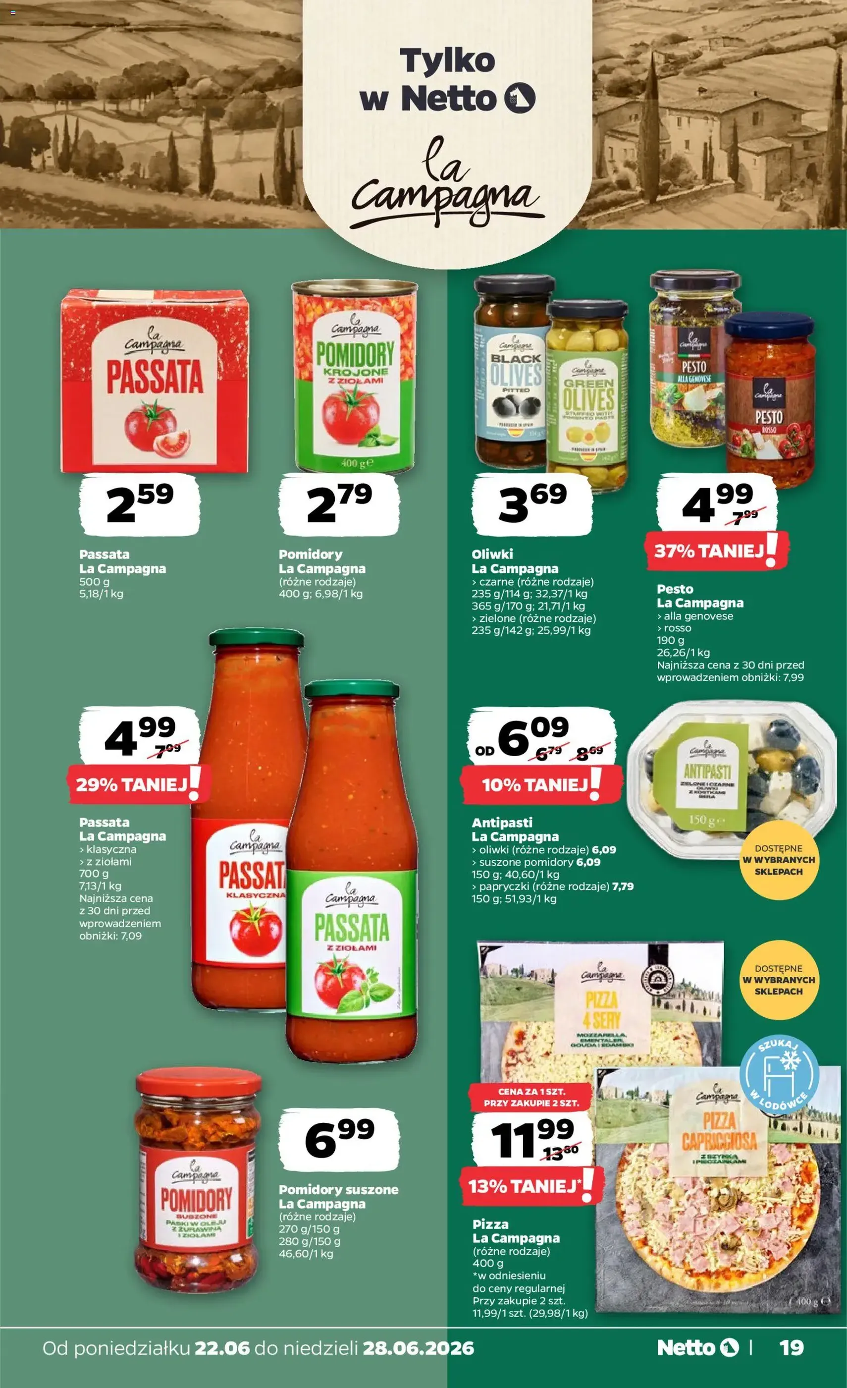 Netto gazetka od poniedziałku spożywcza - ważny gazetka od 22.06.2026 strona 19 z 35
