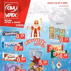 CBA Verex leták - náhľad letáku platný od 20.11.2025
