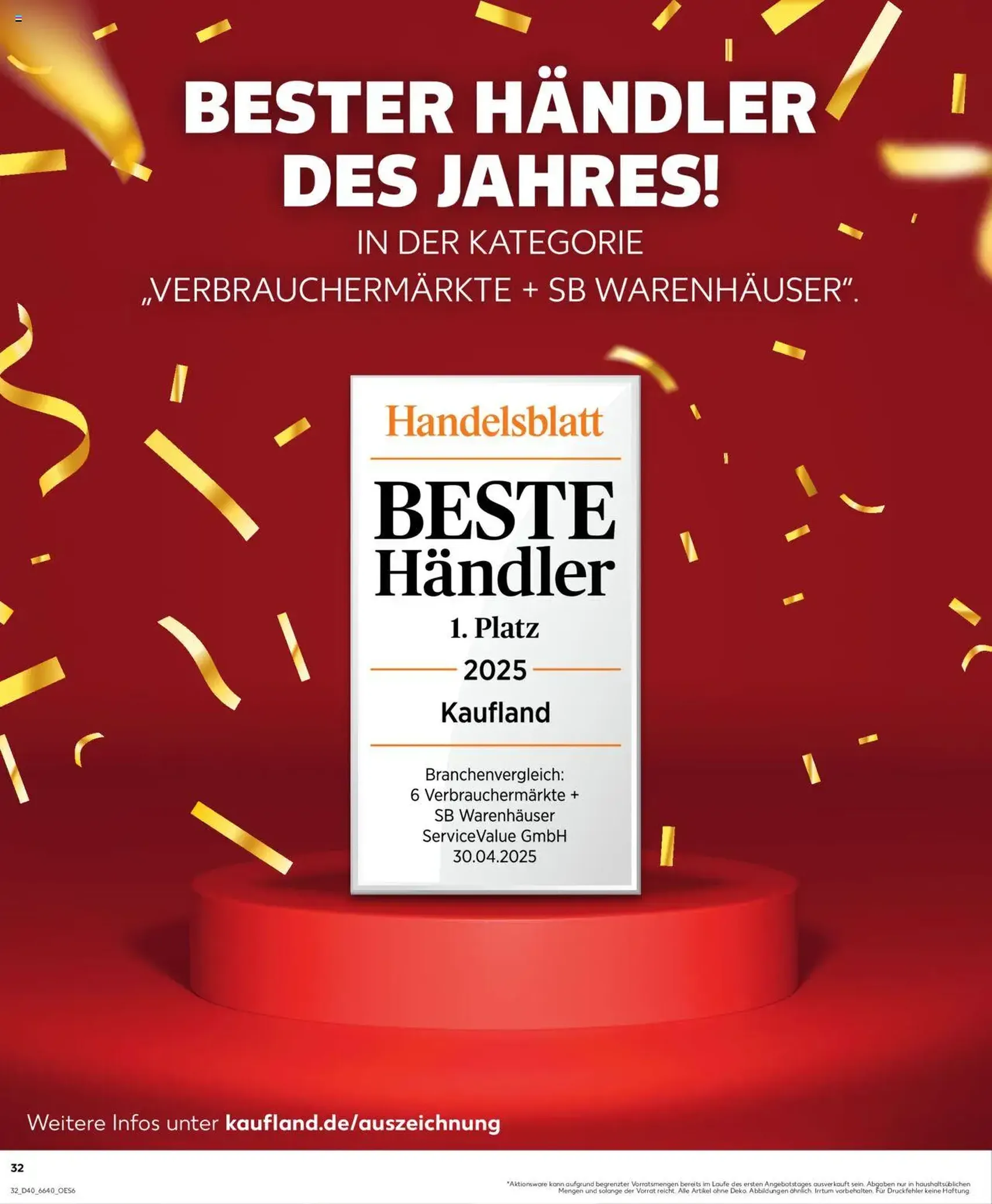 Kaufland Prospekt - Gültiger Prospekt ab 02.10.2025, Seite 32 von insgesamt 34