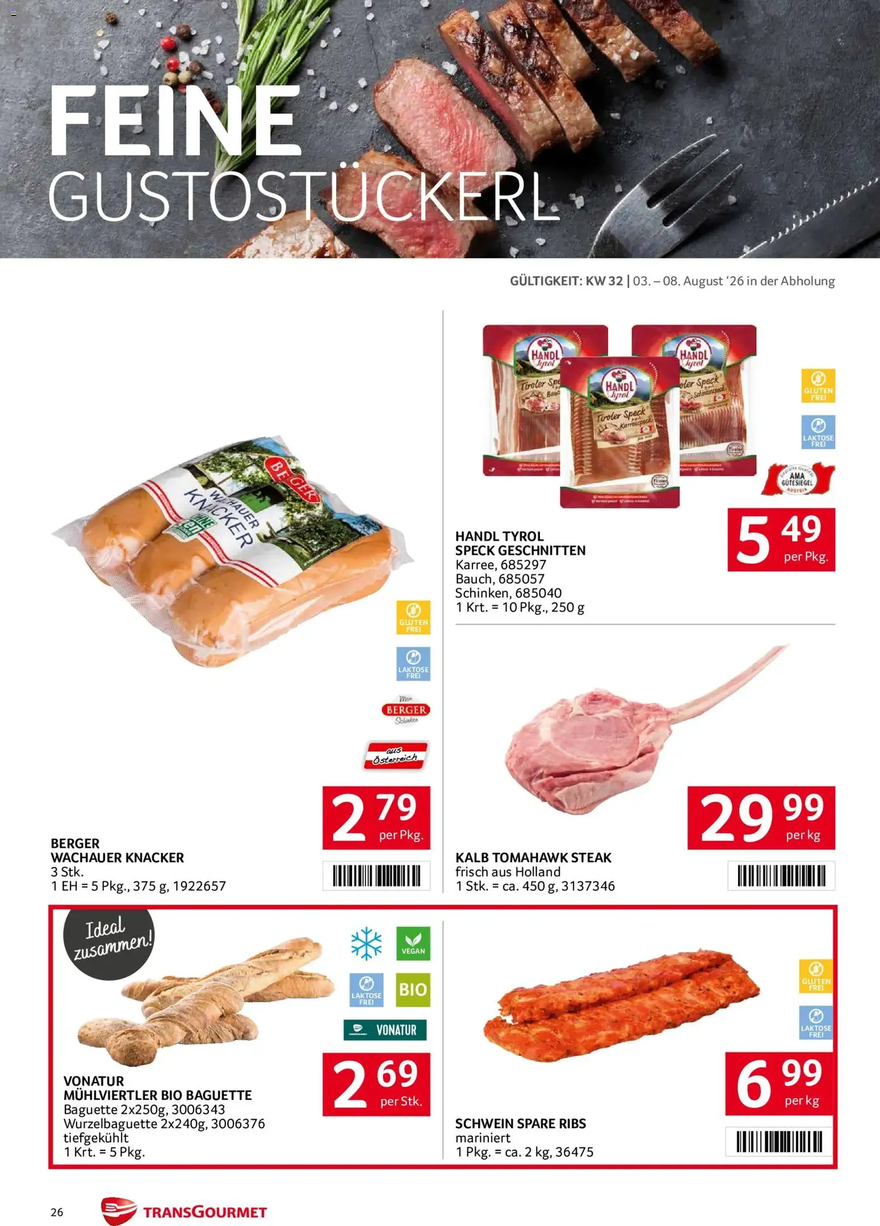 Transgourmet Flugblatt - Gültiger Prospekt ab 03.08.2026, Seite 26 von insgesamt 32