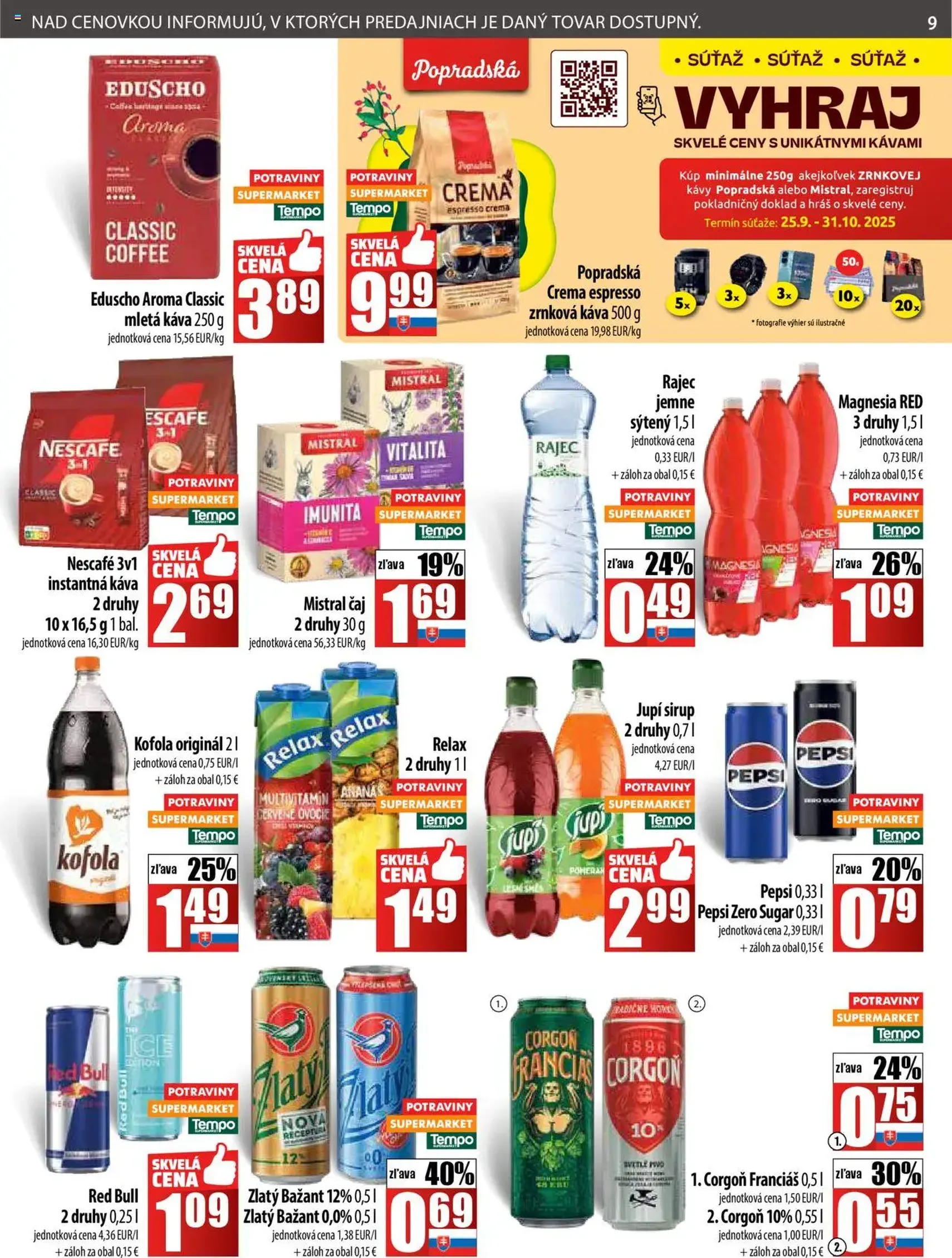COOP Jednota leták - platný leták od 25.09.2025 strana 9 z 28