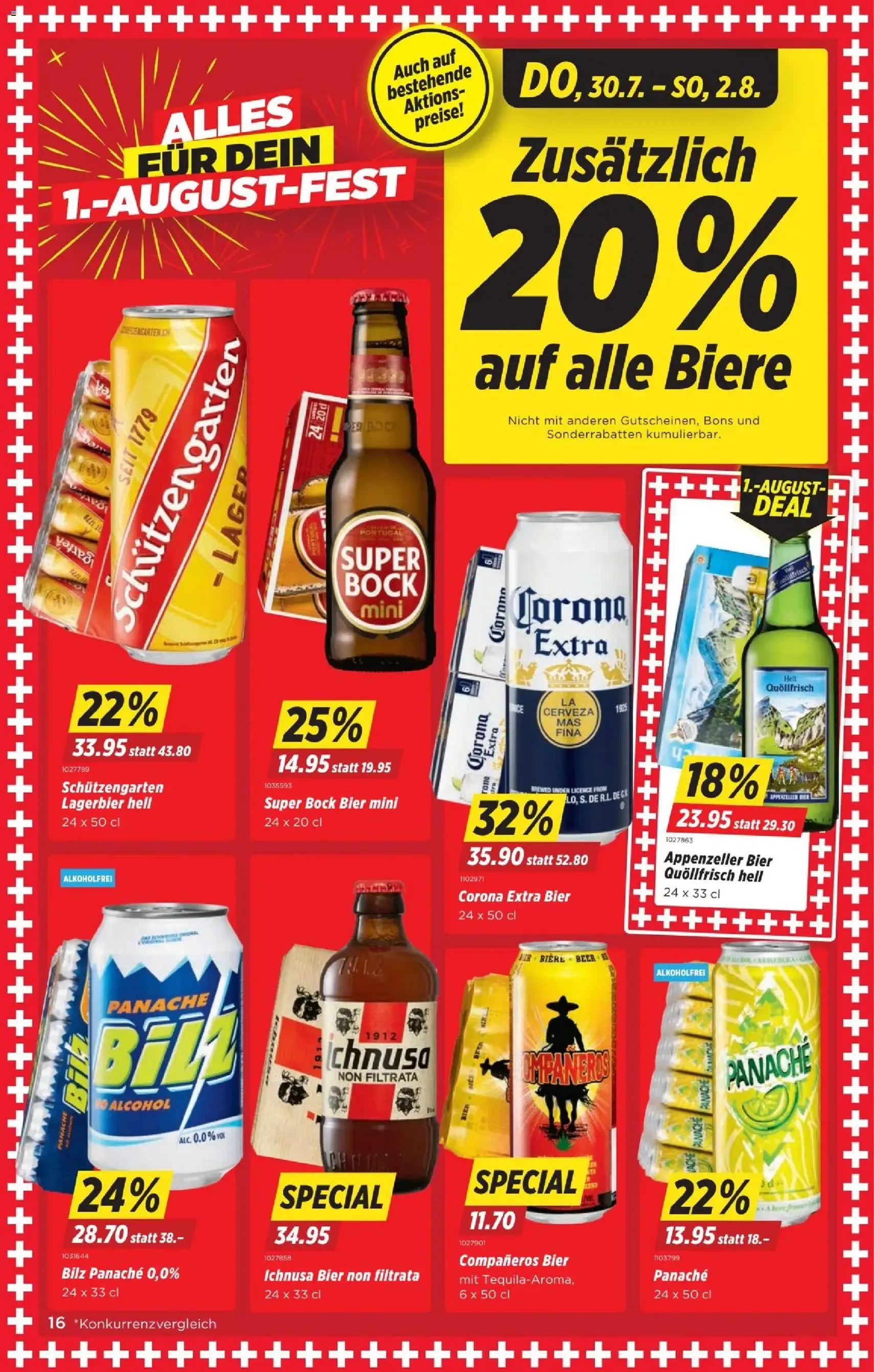 Denner aktionen - Gültiger Prospekt ab 30.07.2026, Seite 16 von insgesamt 24