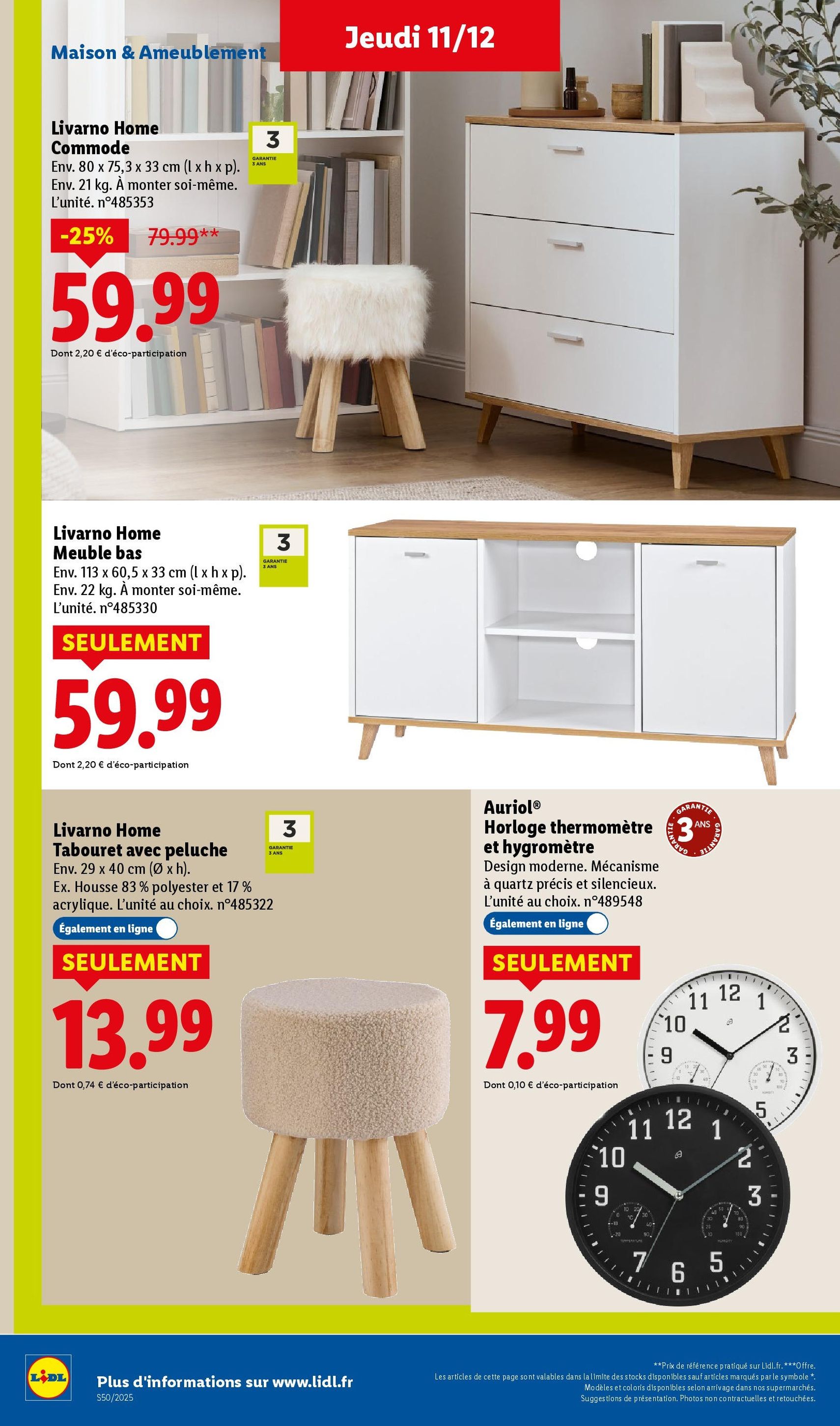 LIDL catalogue semaine 50 - brochure valable à partir du 11/12/2025, page 50 sur 88