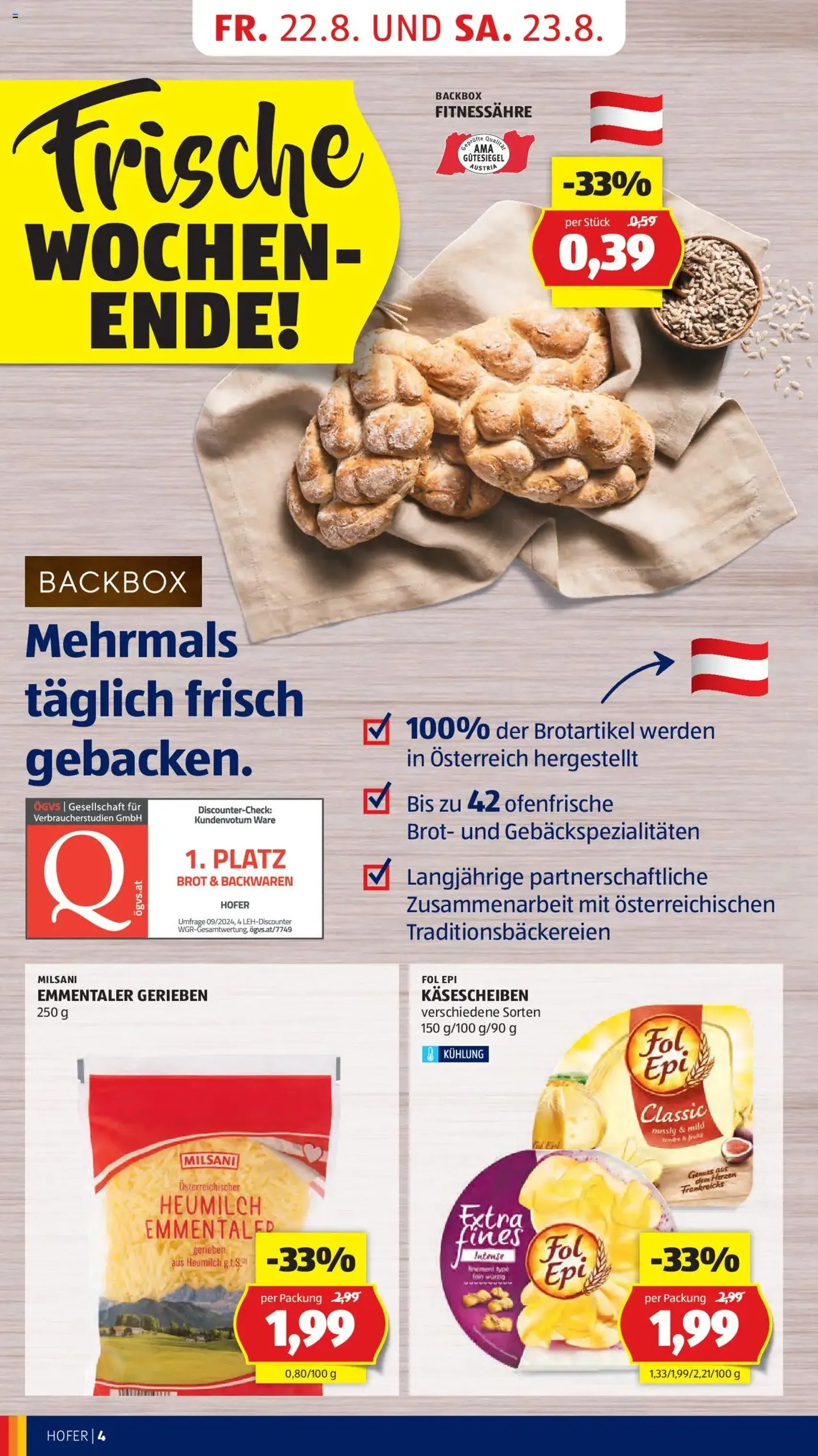 Hofer Flugblatt - Gültiger Prospekt ab 22.08.2025, Seite 6 von insgesamt 45