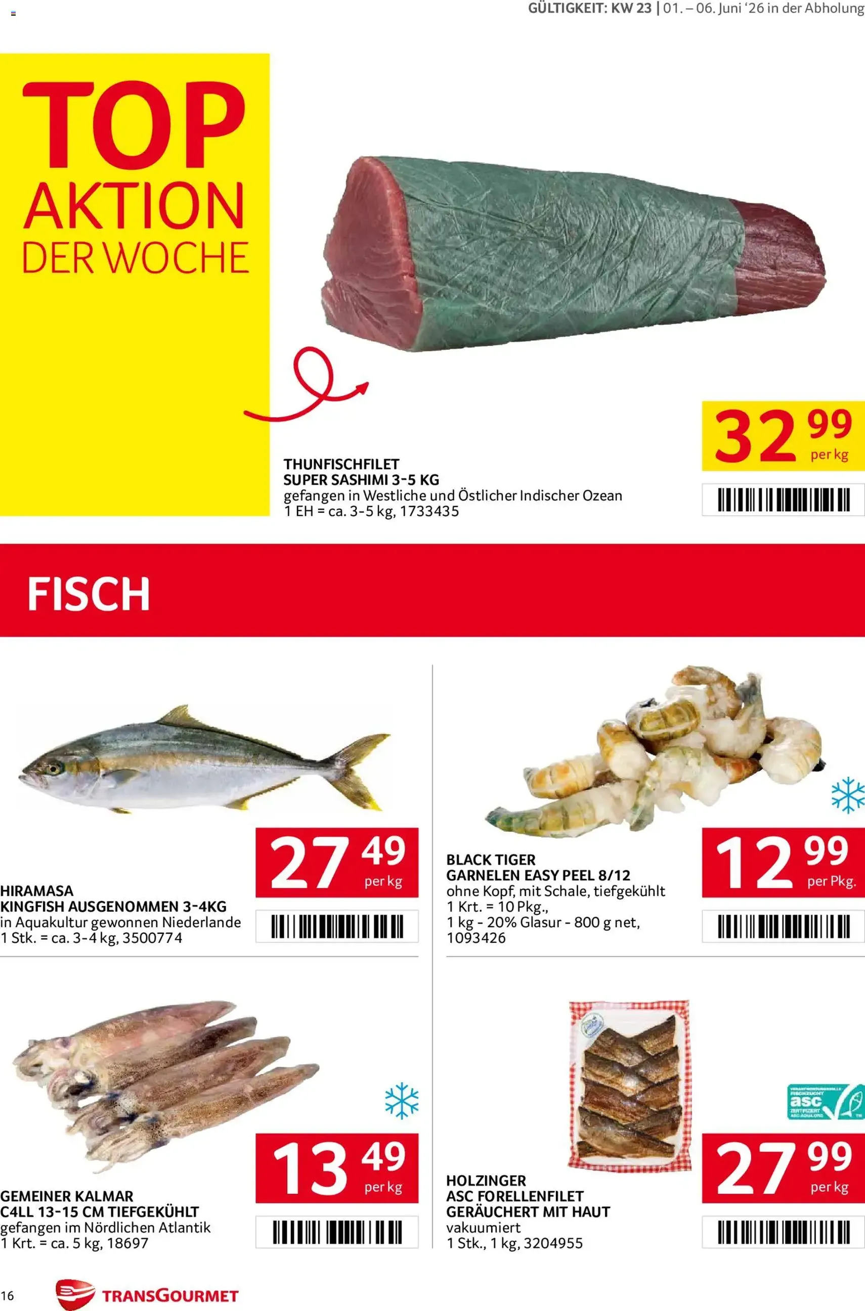 Transgourmet Flugblatt - Gültiger Prospekt ab 01.06.2026, Seite 16 von insgesamt 36