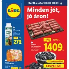 Lidl Akciós újság - szórólap előnézete érvényes 2025.07.31. -tól