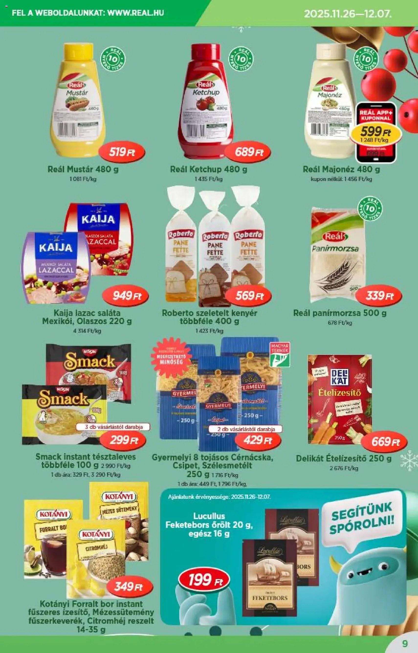 Reál Akciós újság - 2025.12.10. érvényes szórólap 9 oldal 20 oldalból