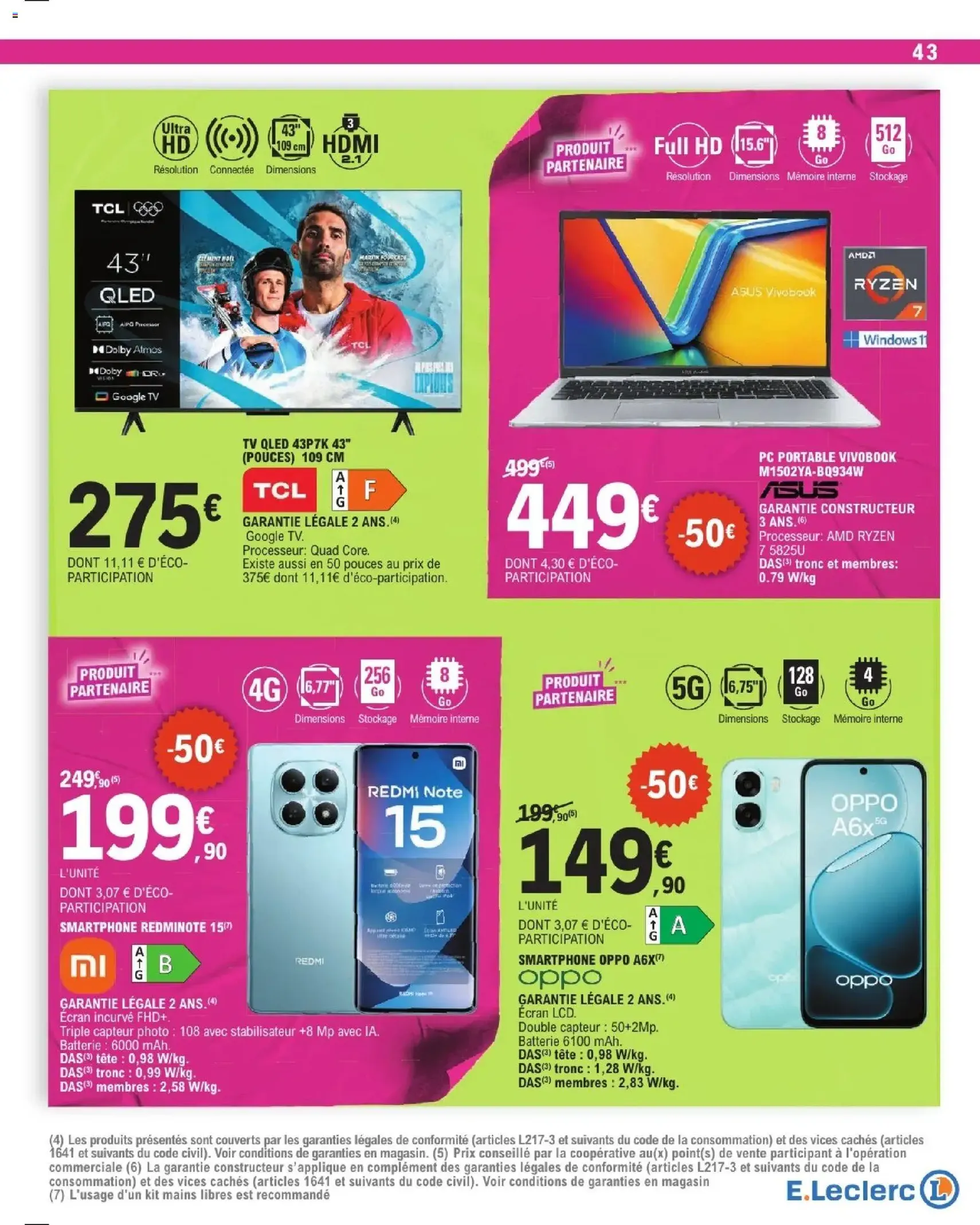 E.Leclerc catalogue de la semaine 15 - brochure valable à partir du 07/04/2026, page 43 sur 44