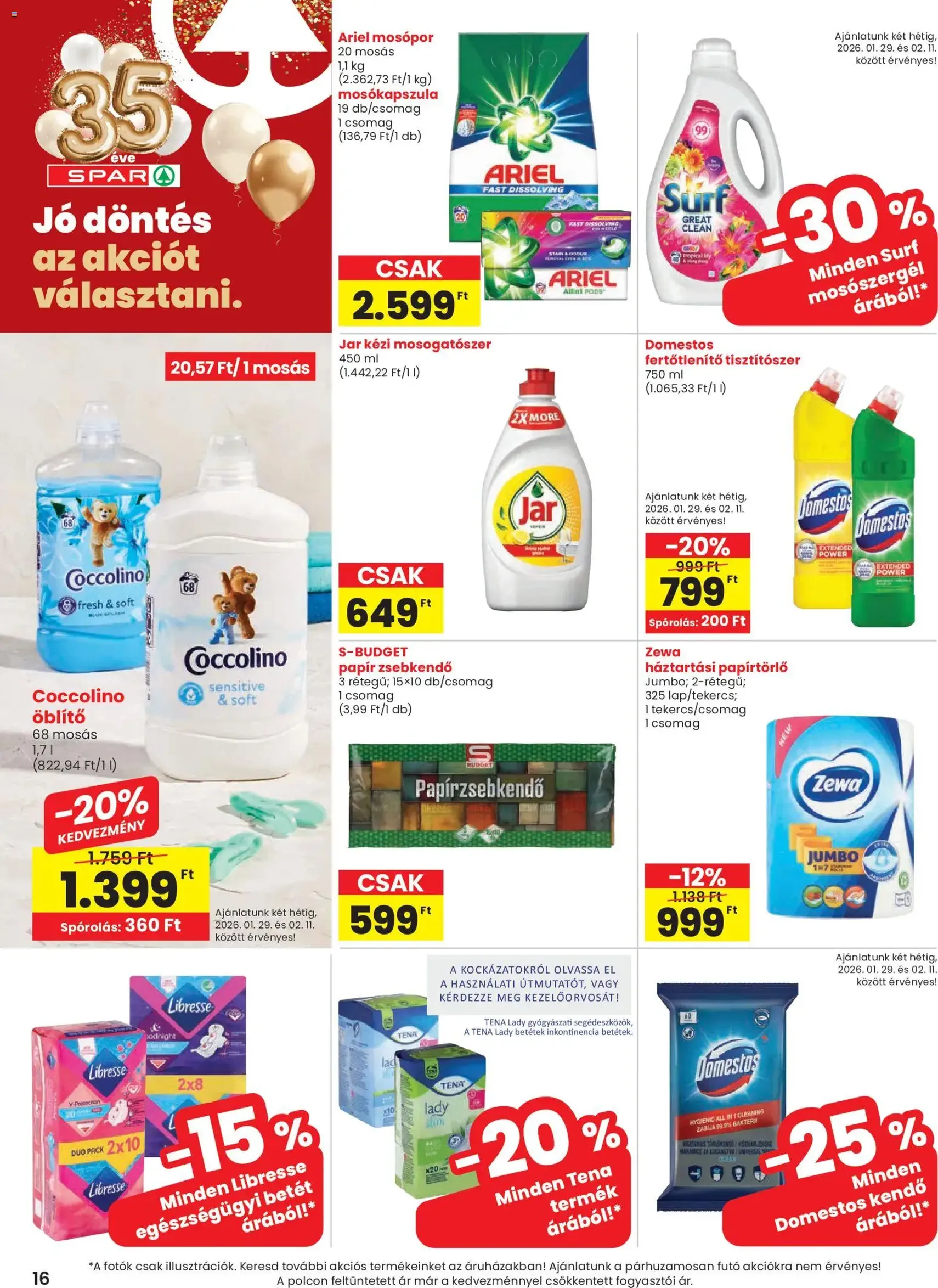 Spar Akciós újság - 2026.01.29. érvényes szórólap 16 oldal 20 oldalból