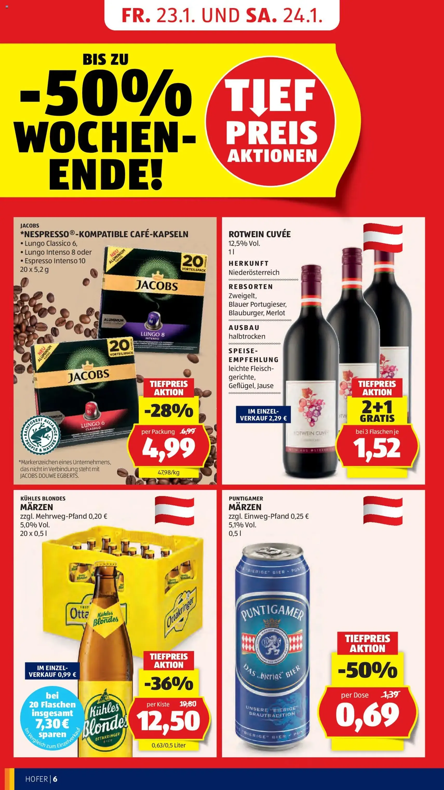 Hofer Flugblatt - Gültiger Prospekt ab 23.01.2026, Seite 8 von insgesamt 45