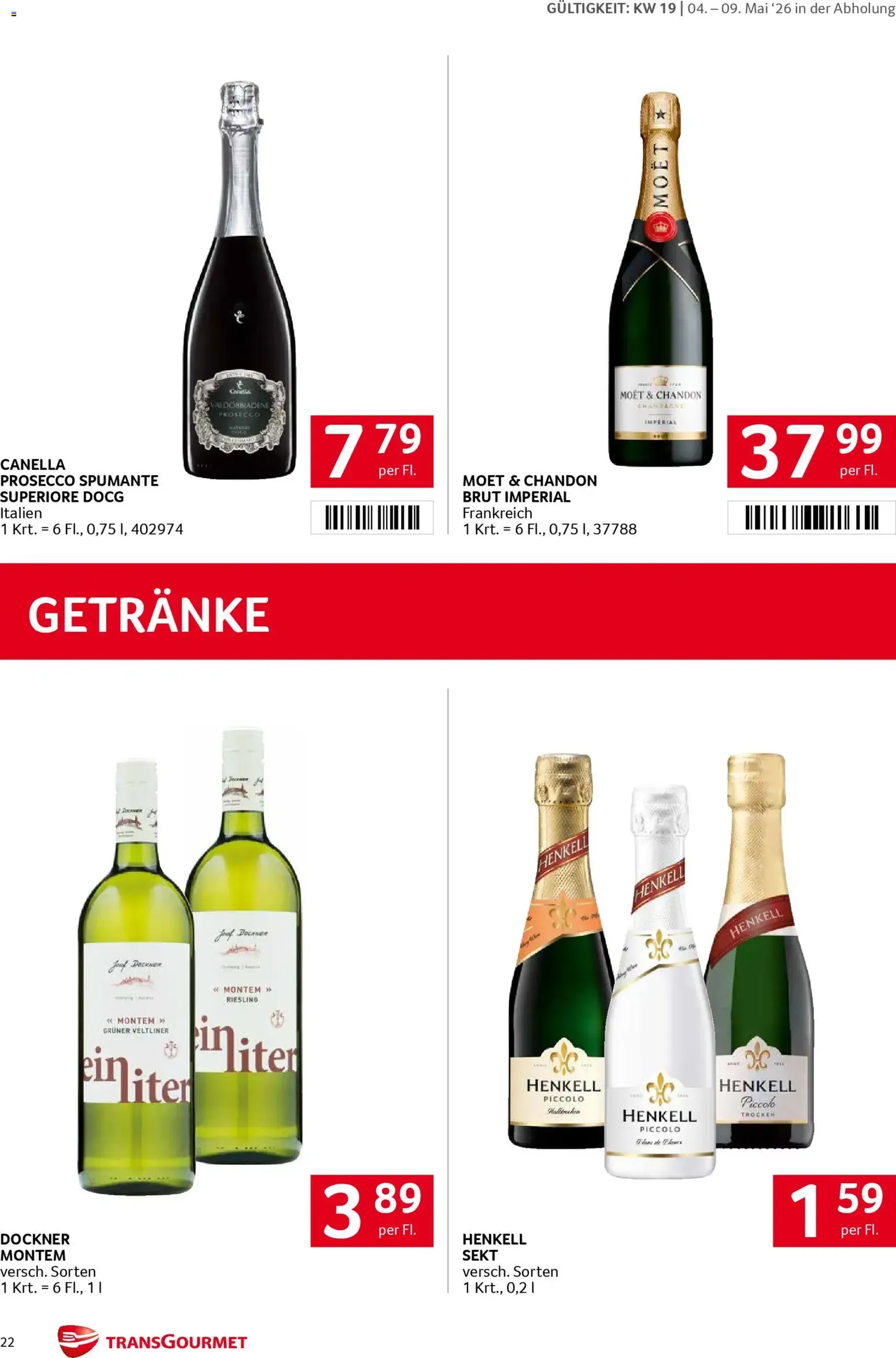 Transgourmet Flugblatt - Gültiger Prospekt ab 04.05.2026, Seite 22 von insgesamt 32