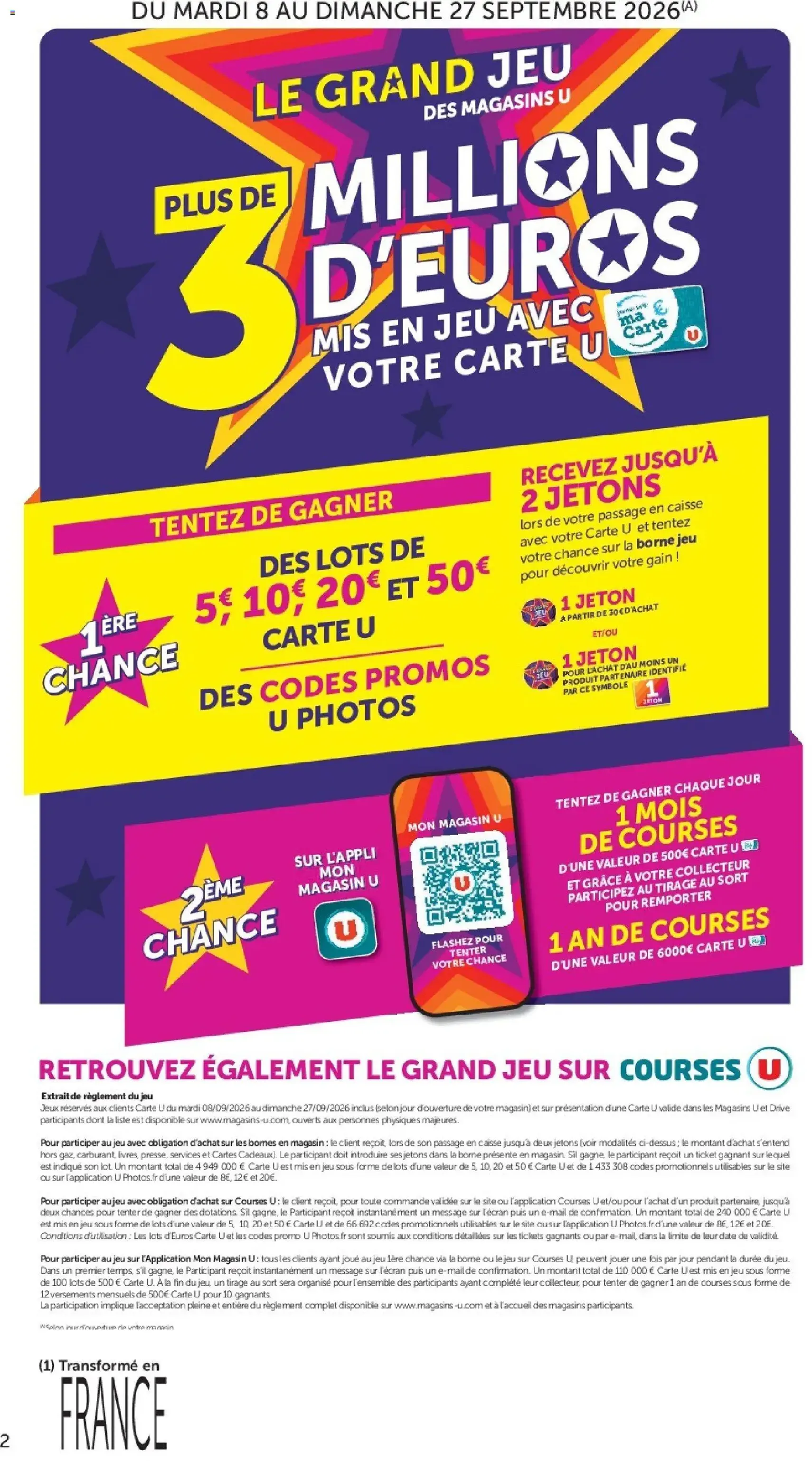 U Express - Anniversaire gagnant des Magasins U - brochure valable à partir du 15/09/2026, page 2 sur 24