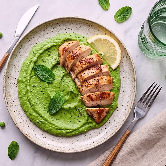 Náhľad receptu Kuracie prsia s hráškovým pyré