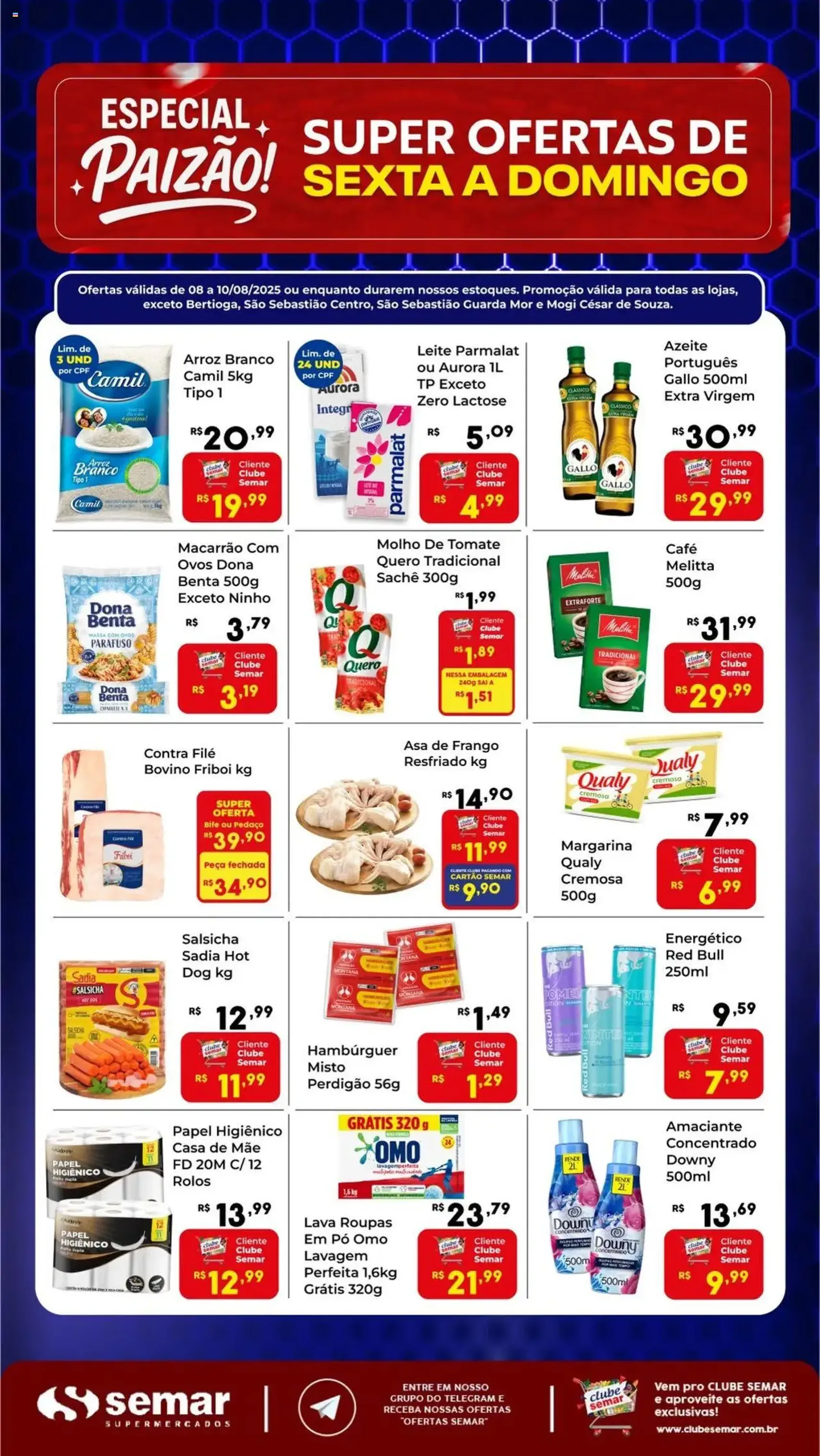 Semar Supermercado - Ofertas Fim de semana - folheto válido a partir de 08/08/2025 página 1 de 1