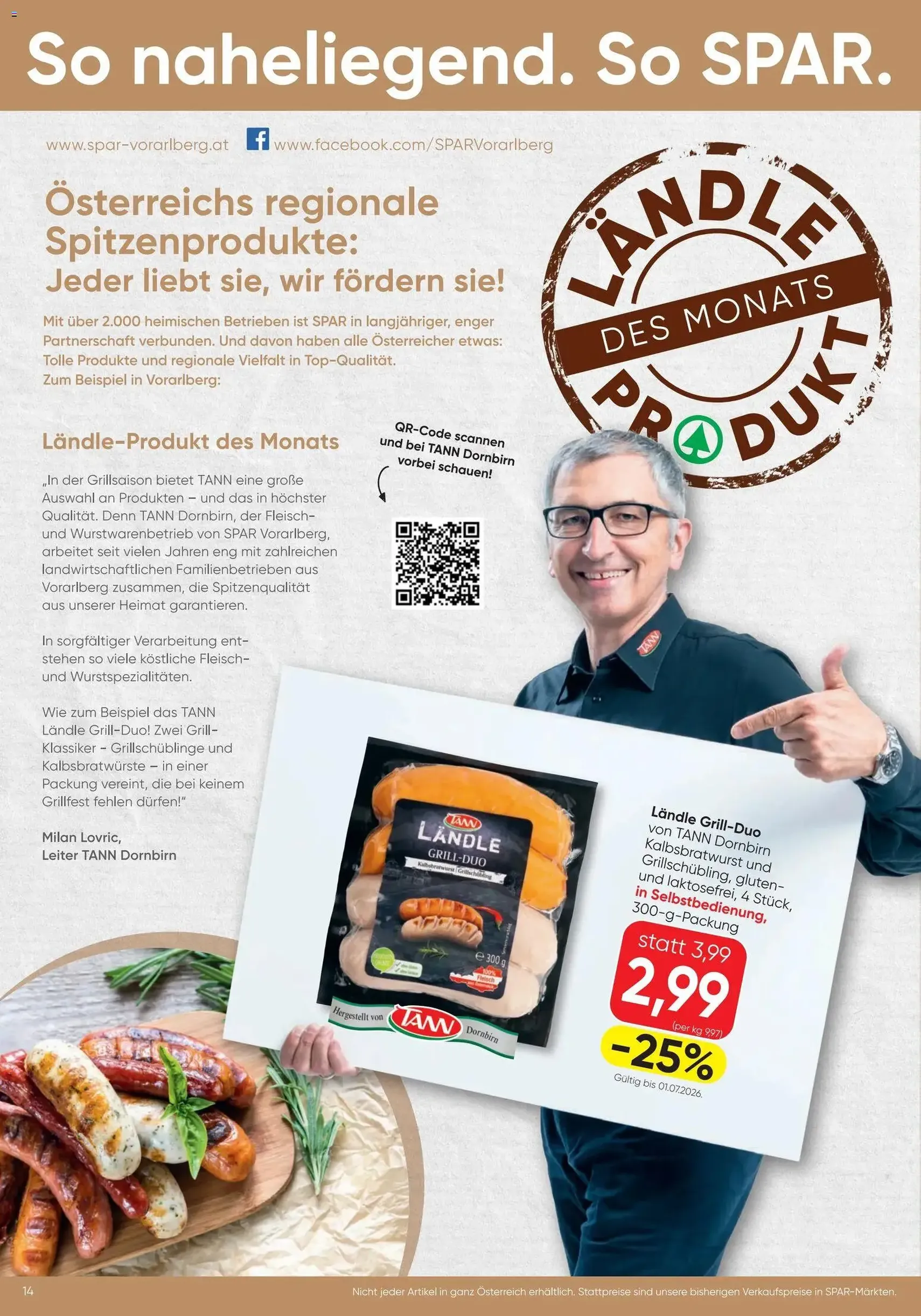 Spar - Flugblatt - Gültiger Prospekt ab 18.06.2026, Seite 14 von insgesamt 20