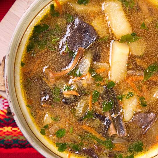 Anteprima ricetta Zuppa di porcini essiccati