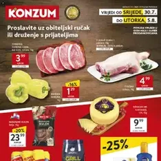 Konzum HR Akciós újság - szórólap előnézete érvényes 2025.07.30. -tól