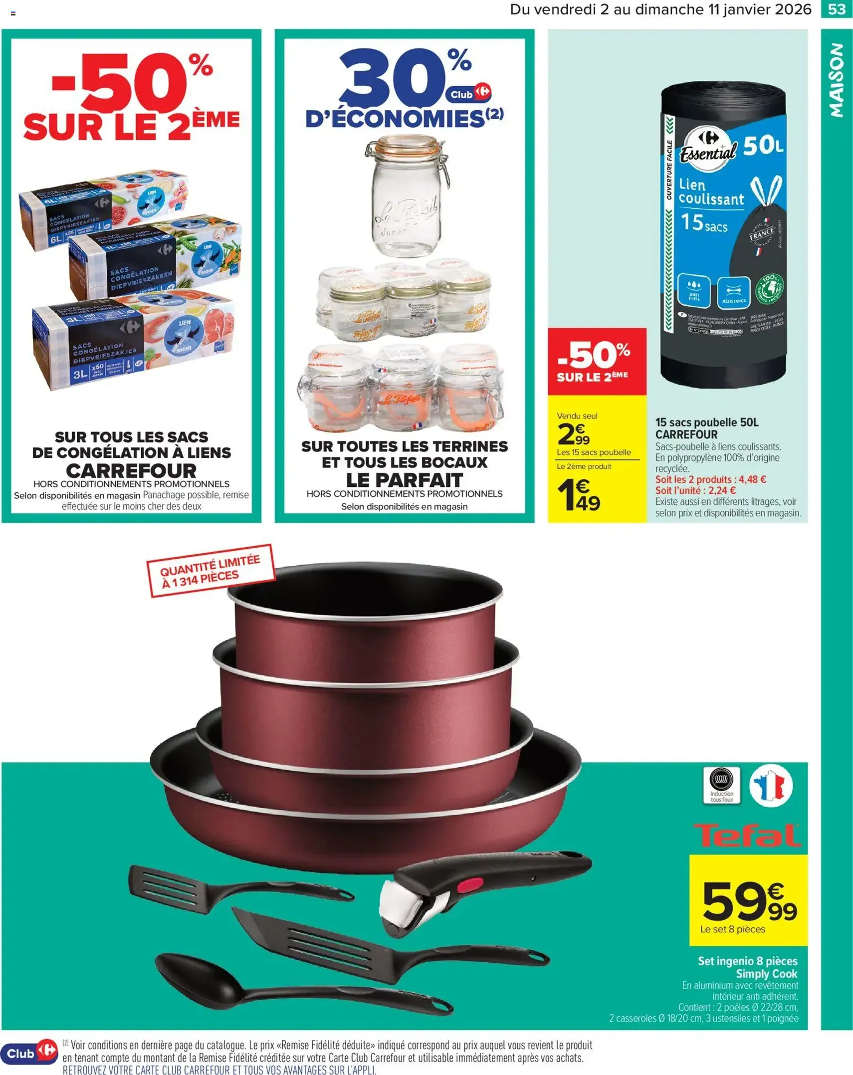Carrefour Market catalogue semaine 1 - brochure valable à partir du 02/01/2026, page 55 sur 64