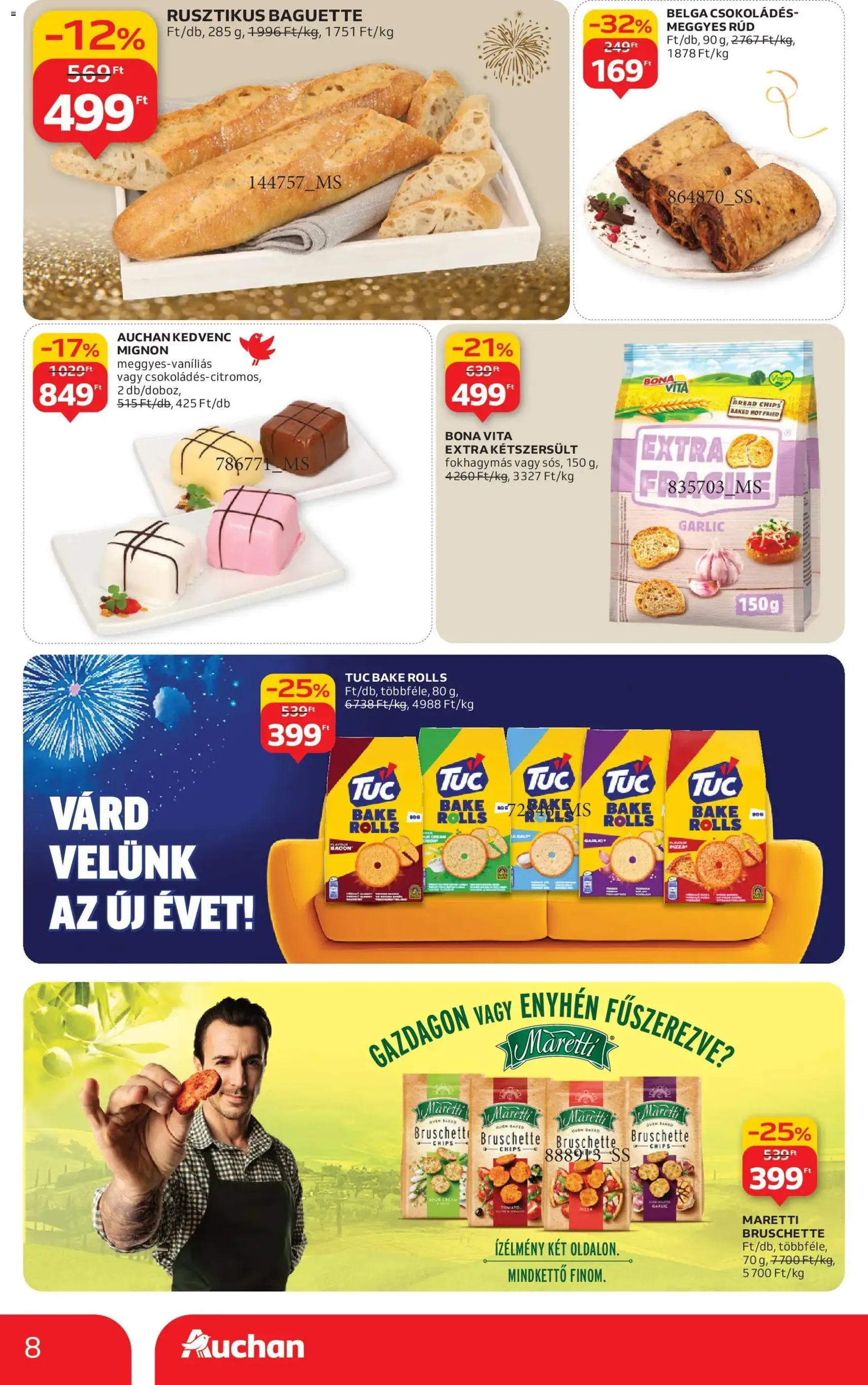 Auchan Akciós újság - 2025.12.27. érvényes szórólap 8 oldal 36 oldalból