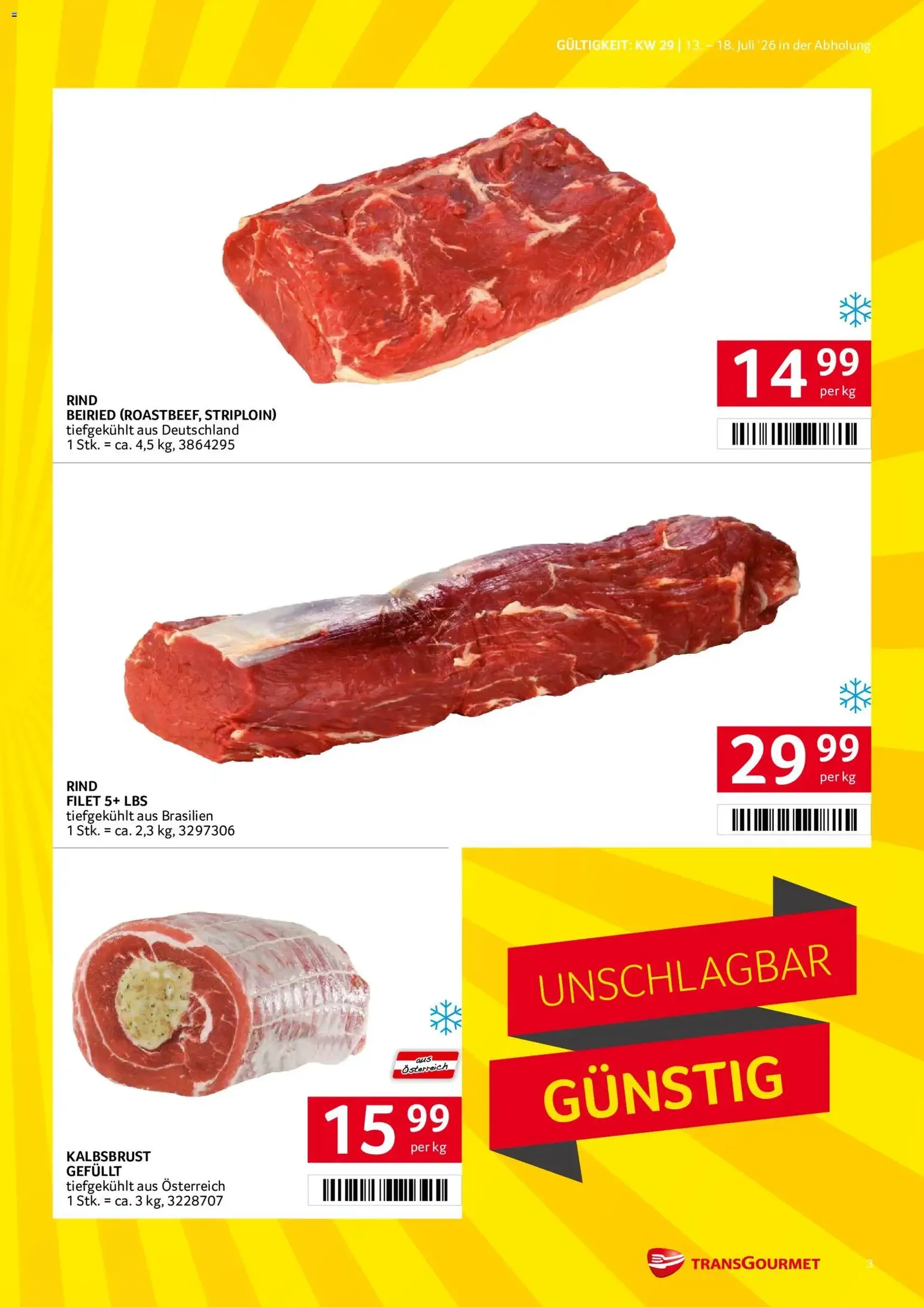Transgourmet Flugblatt - Gültiger Prospekt ab 13.07.2026, Seite 3 von insgesamt 44
