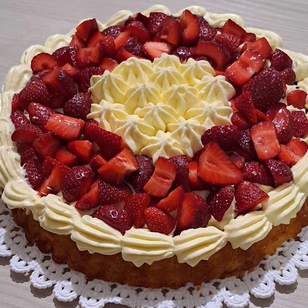 Crostata di Fragole e Crema Chantilly