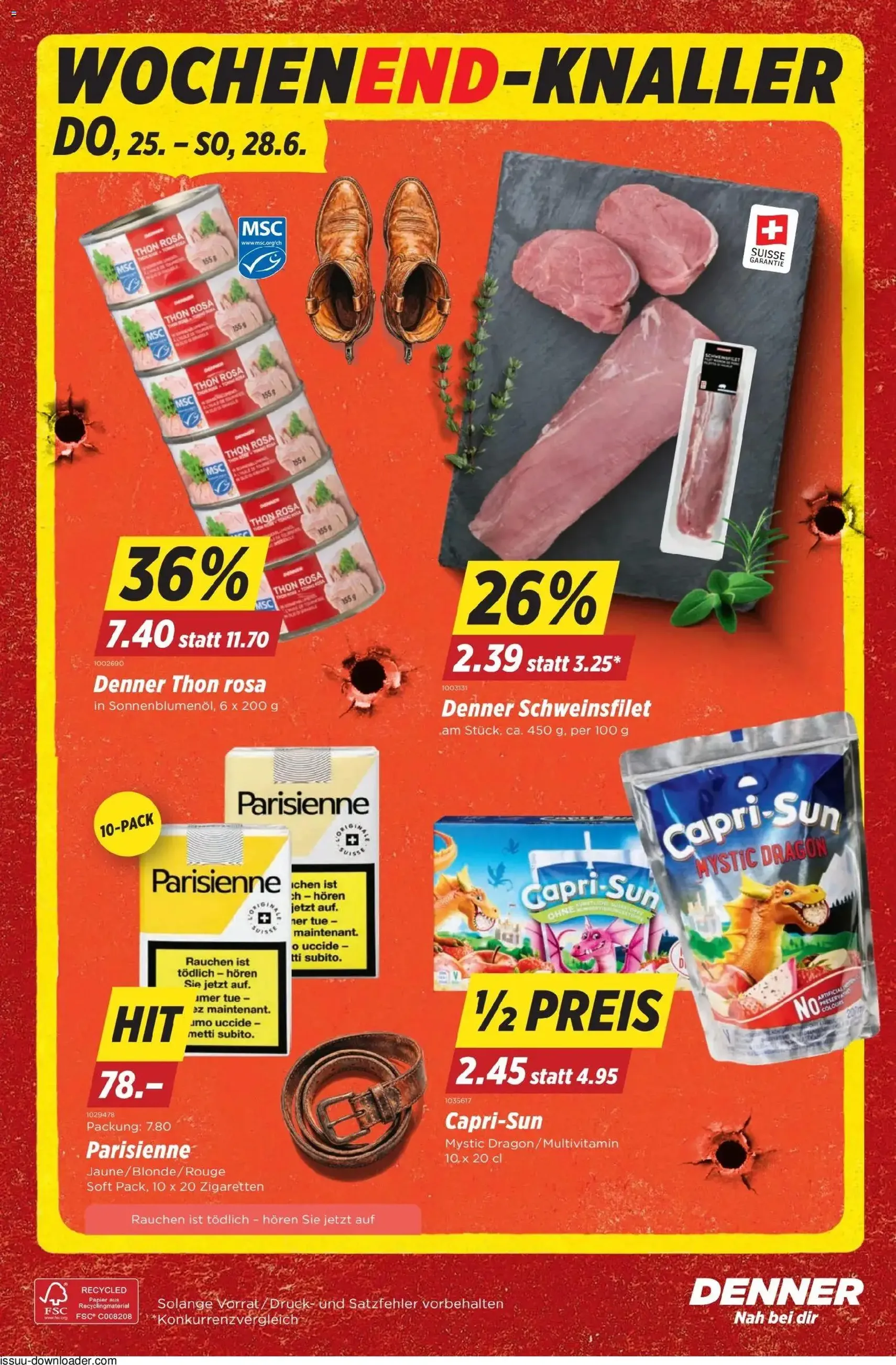 Denner aktionen - Gültiger Prospekt ab 25.06.2026, Seite 24 von insgesamt 24