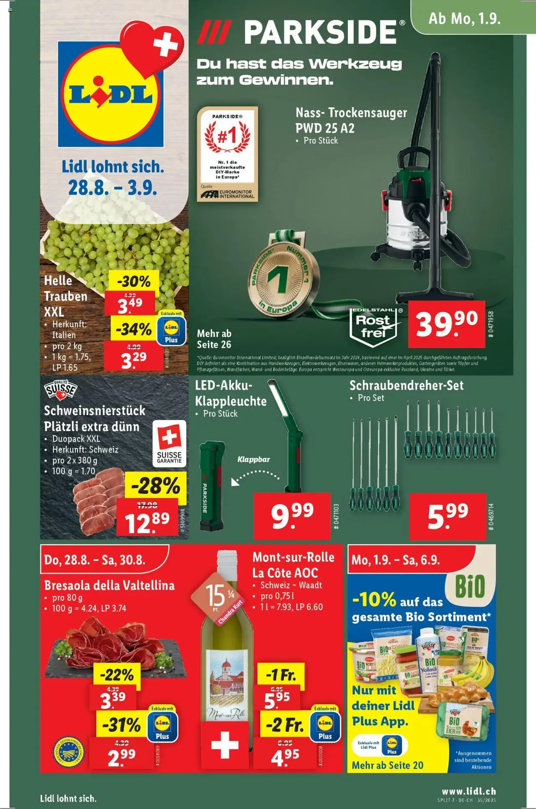 Lidl Aktionen - Gültiger Prospekt ab 28.08.2025, Seite 1 von insgesamt 34 Lidl Aktionen - Gültiger Prospekt ab 28.08.2025, Seite 1 von insgesamt 34