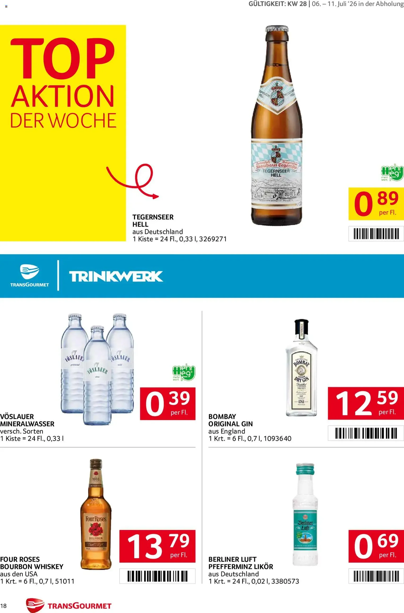 Transgourmet Flugblatt - Gültiger Prospekt ab 06.07.2026, Seite 18 von insgesamt 28
