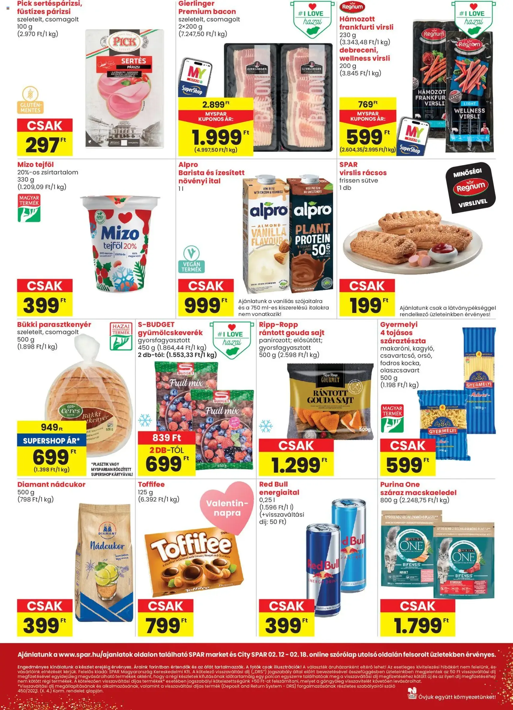 Spar Market Akciós újság - 2026.02.12. érvényes szórólap 2 oldal 3 oldalból