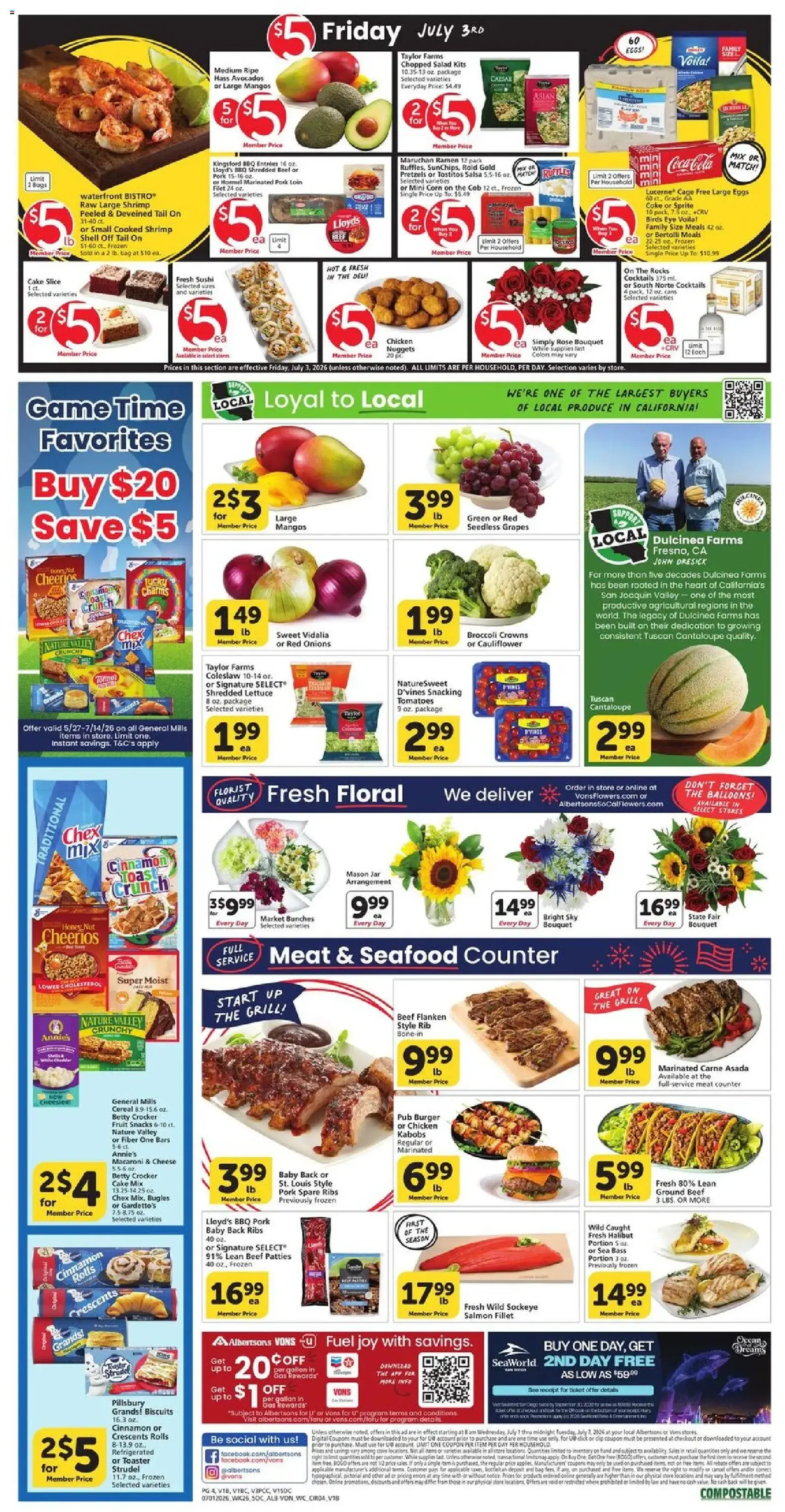 Vons Weekly Ad - valid flyer from 07/01/2026, page 5 of 6