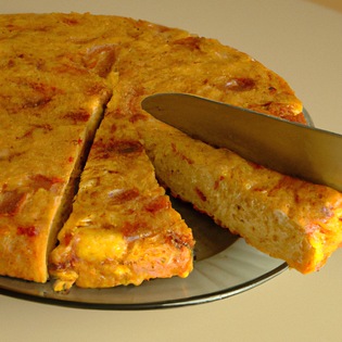 Previsualización de la receta Receta de cómo preparar tortilla de patata poco hecha
