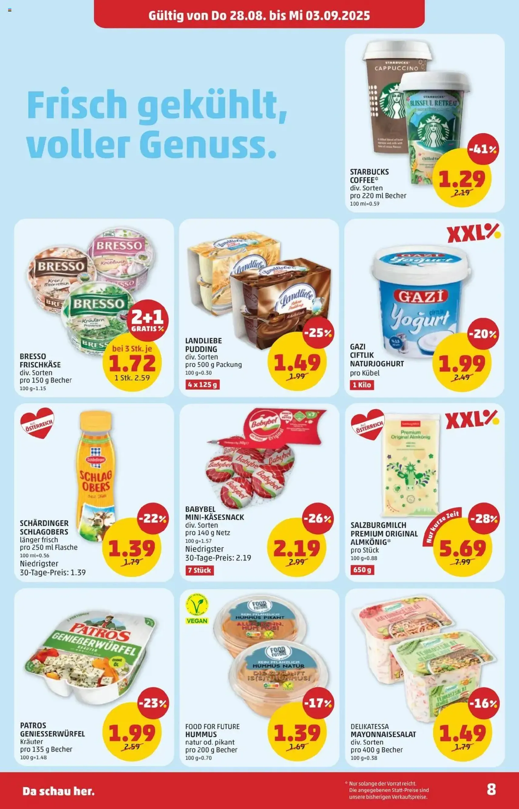 Penny Markt Flugblatt - Gültiger Prospekt ab 28.08.2025, Seite 8 von insgesamt 28 Penny Markt Flugblatt - Gültiger Prospekt ab 28.08.2025, Seite 8 von insgesamt 28