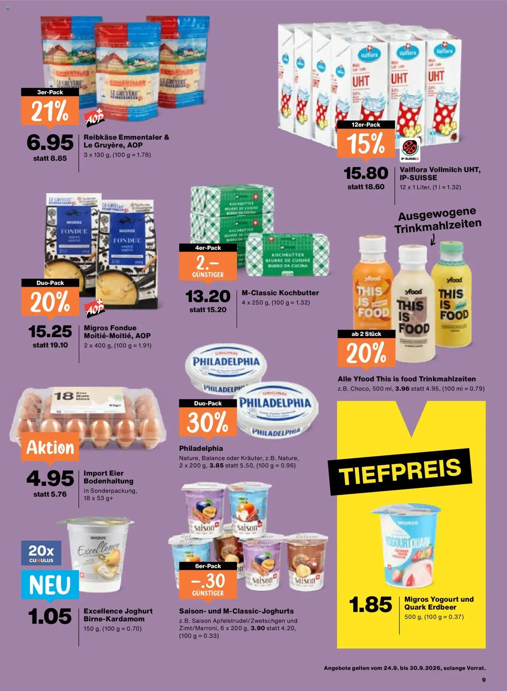 Migros aktionen - Gültiger Prospekt ab 24.09.2026, Seite 9 von insgesamt 24