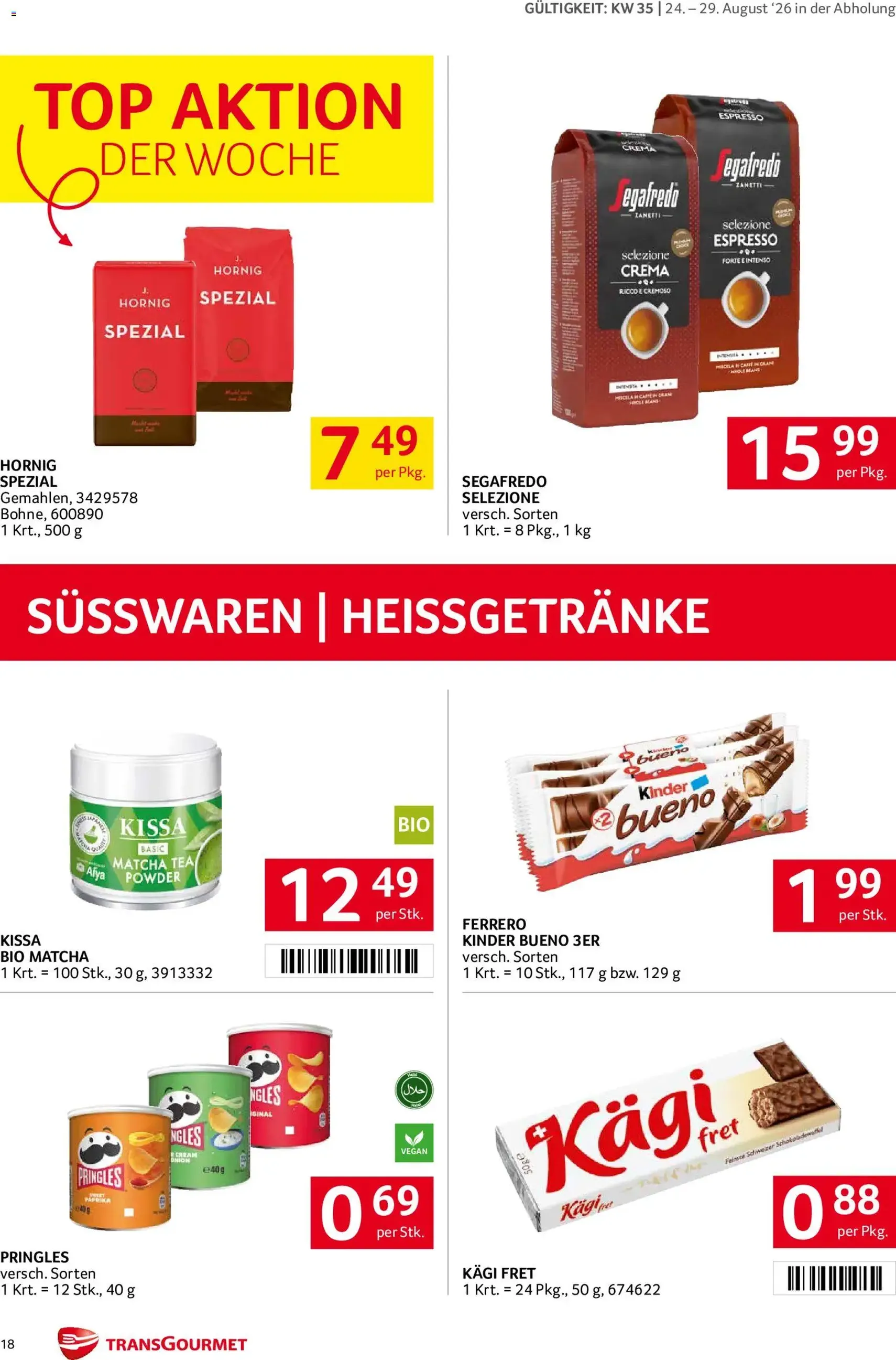 Transgourmet Flugblatt - Gültiger Prospekt ab 24.08.2026, Seite 18 von insgesamt 28
