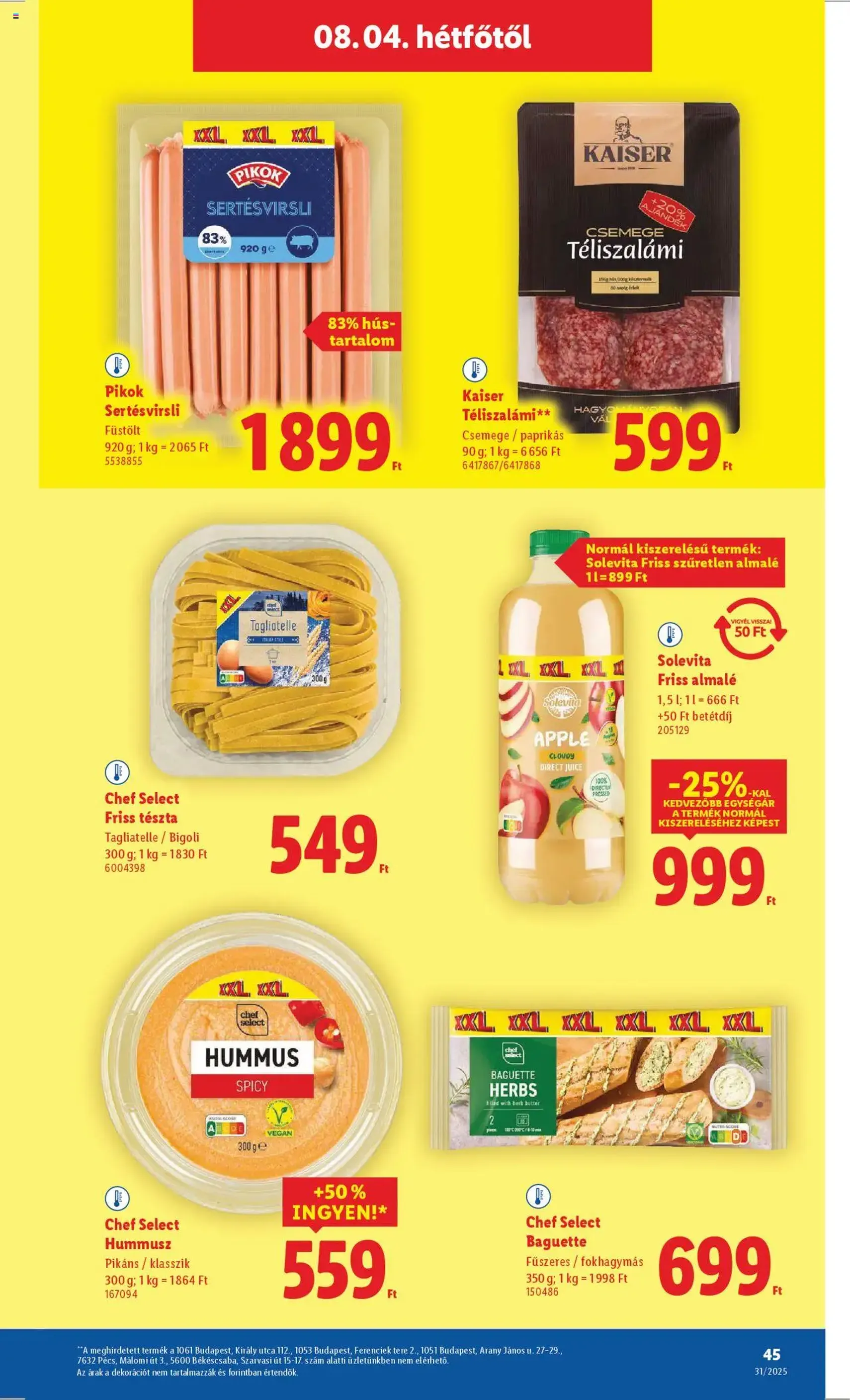 Lidl Akciós újság - 2025.07.31. érvényes szórólap 45 oldal 52 oldalból Lidl Akciós újság - 2025.07.31. érvényes szórólap 45 oldal 52 oldalból