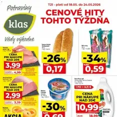 Klas leták - náhľad letáku platný od 18.05.2026