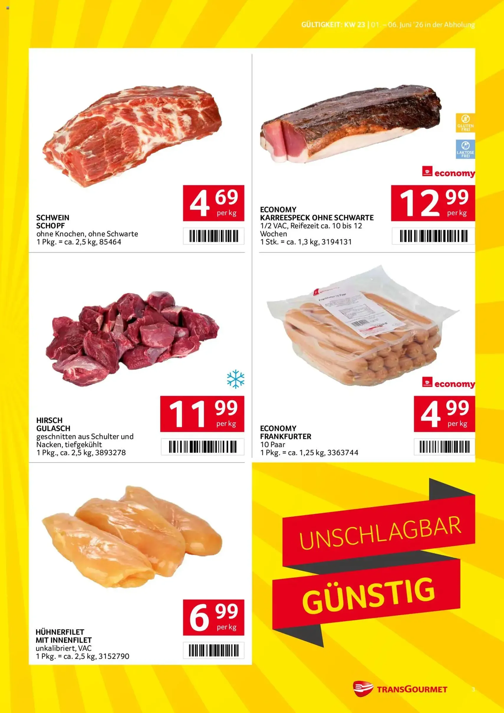 Transgourmet Flugblatt - Gültiger Prospekt ab 01.06.2026, Seite 3 von insgesamt 36