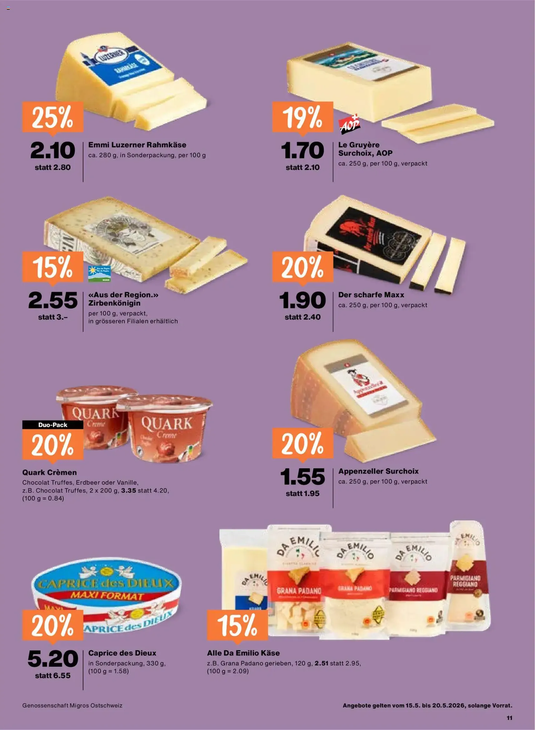 Migros aktionen - Gültiger Prospekt ab 15.05.2026, Seite 11 von insgesamt 24