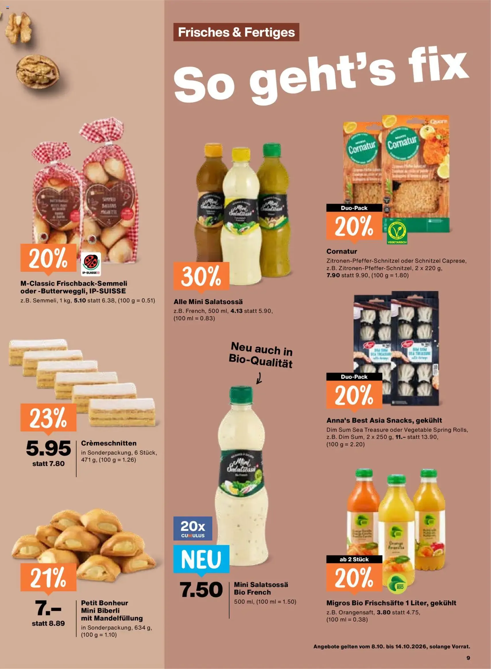 Migros aktionen - Gültiger Prospekt ab 08.10.2026, Seite 9 von insgesamt 24
