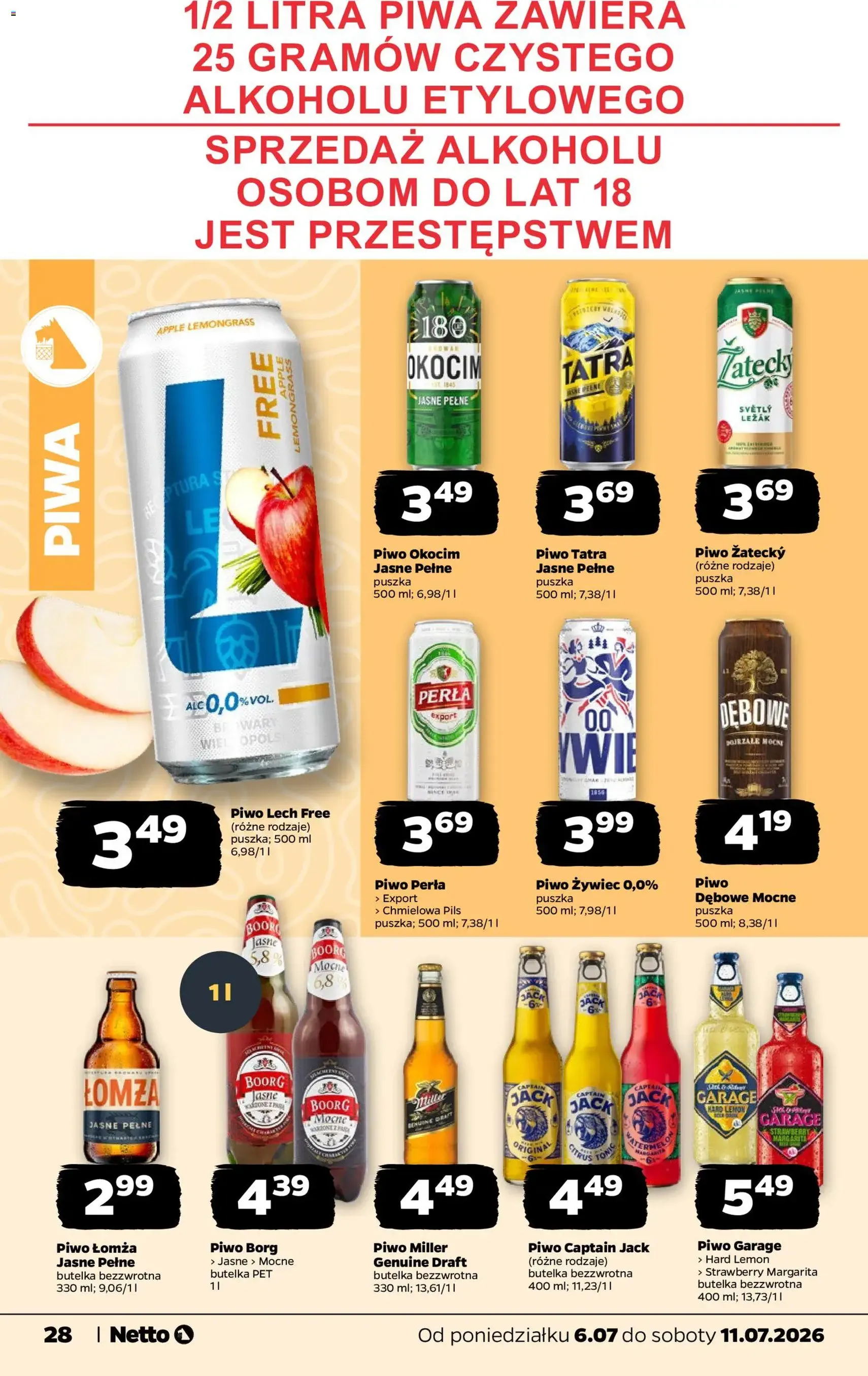 Netto gazetka od poniedziałku spożywcza - ważny gazetka od 06.07.2026 strona 28 z 35