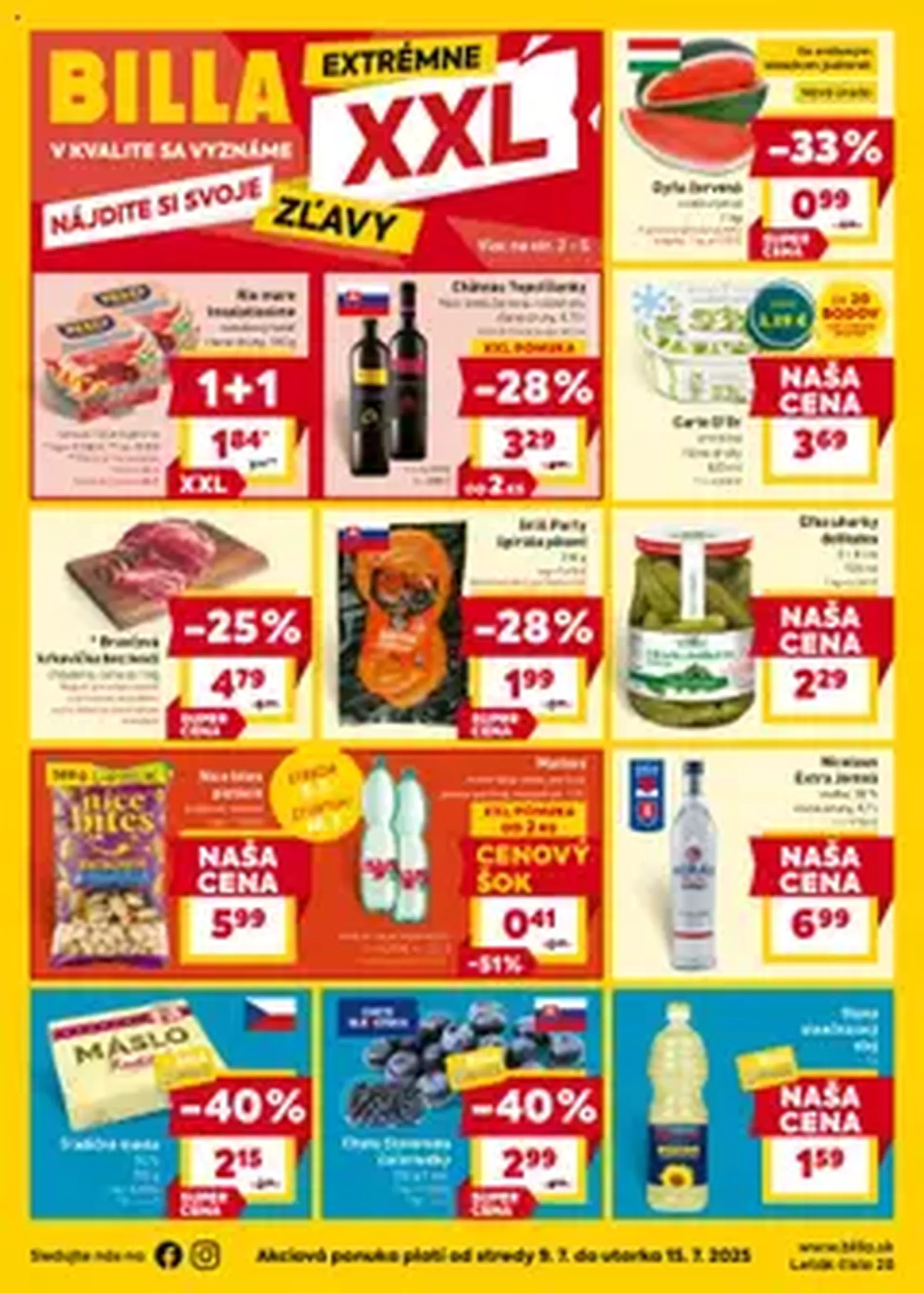 Billa leták - platný leták od 09.07.2025 strana 1 z 1