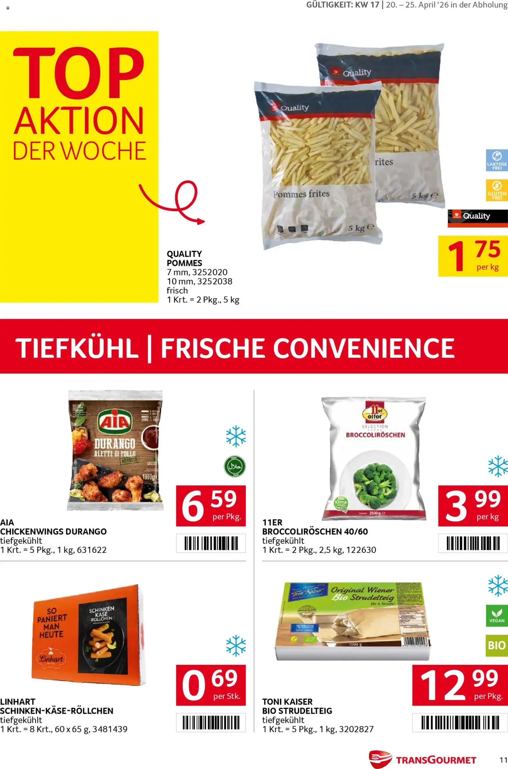 Transgourmet Flugblatt - Gültiger Prospekt ab 20.04.2026, Seite 11 von insgesamt 32