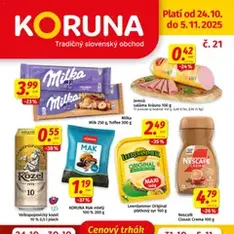Koruna leták - náhľad letáku platný od 24.10.2025