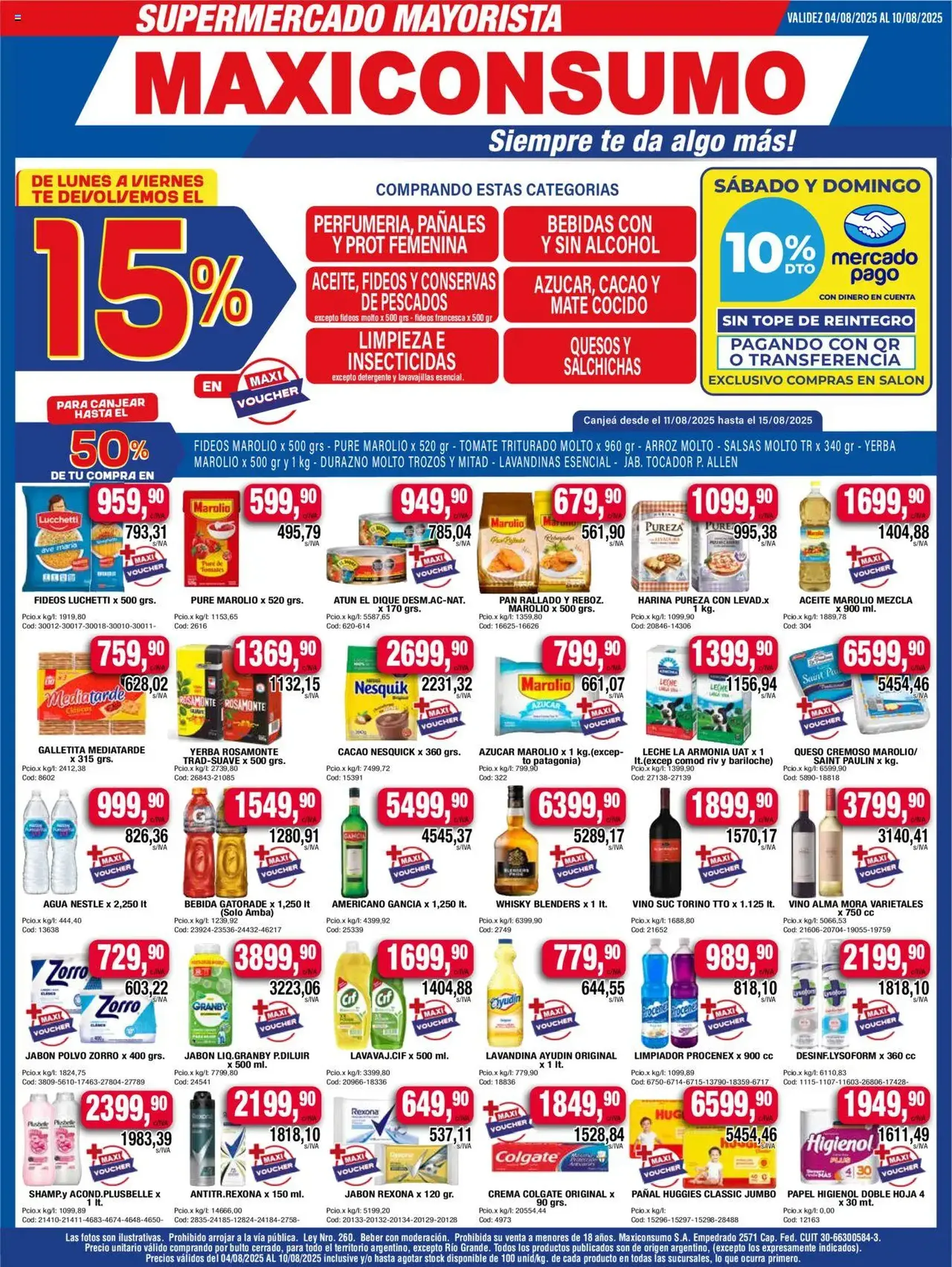 Maxiconsumo ofertas - folleto válido desde 04/08/2025 página 1 de 28