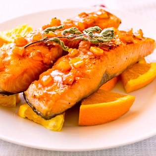 Recipe preview Salmon with Orange Sauce