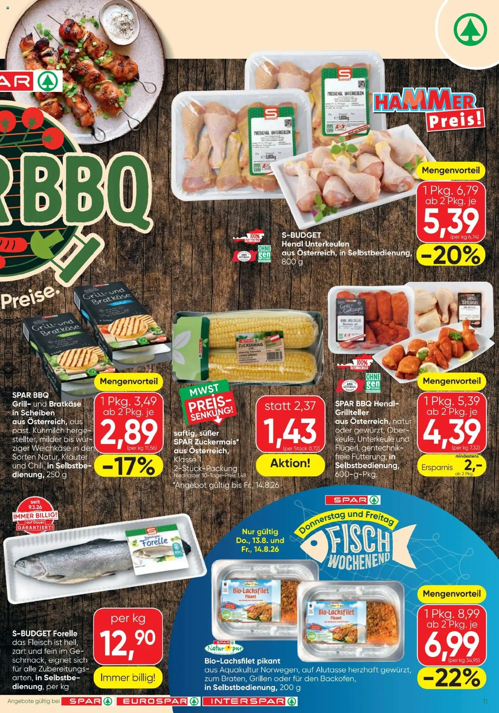 Spar - Flugblatt - Gültiger Prospekt ab 13.08.2026, Seite 11 von insgesamt 20