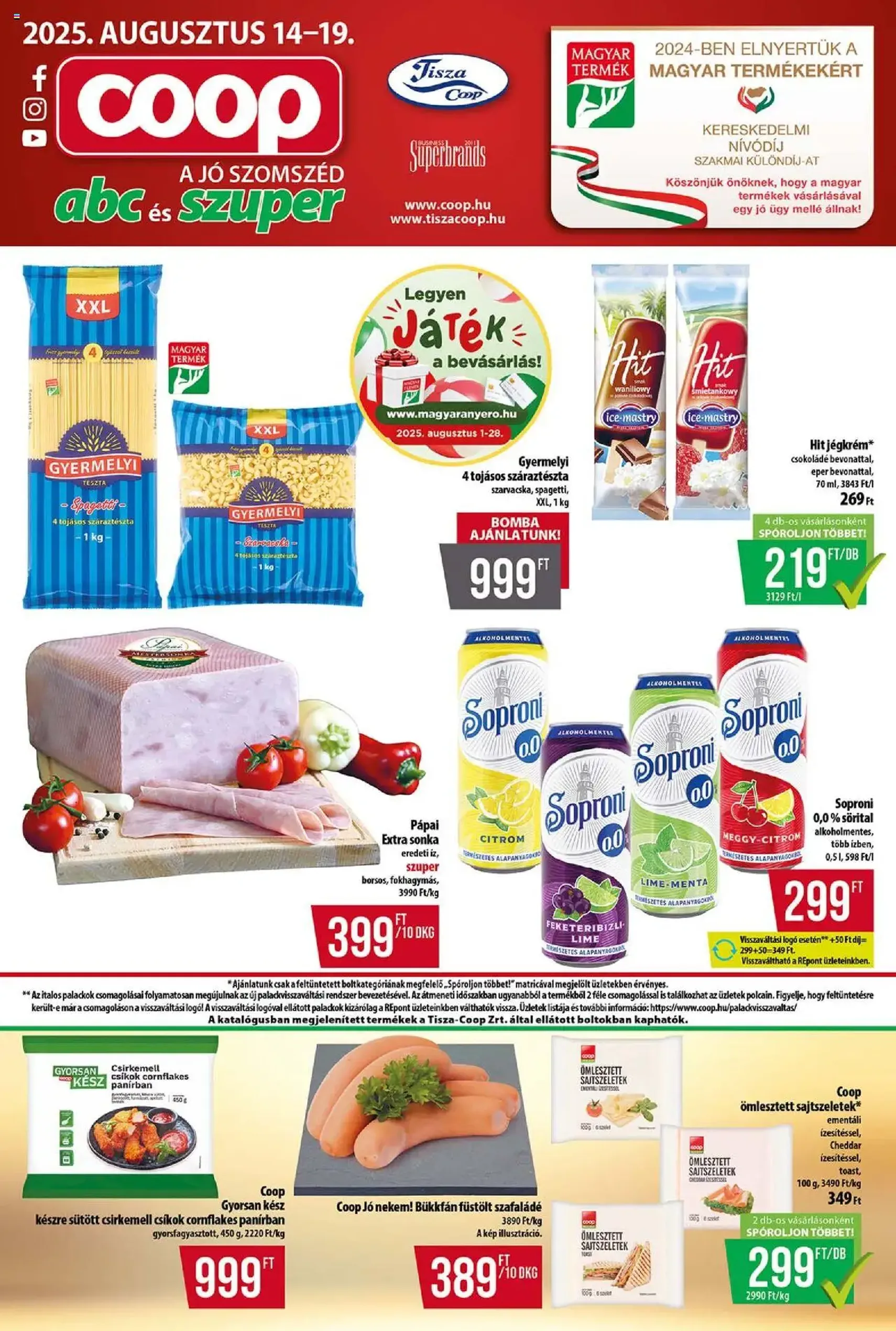 COOP Szolnok Akciós újság - 2025.08.14. érvényes szórólap 1 oldal 12 oldalból COOP Szolnok Akciós újság - 2025.08.14. érvényes szórólap 1 oldal 12 oldalból
