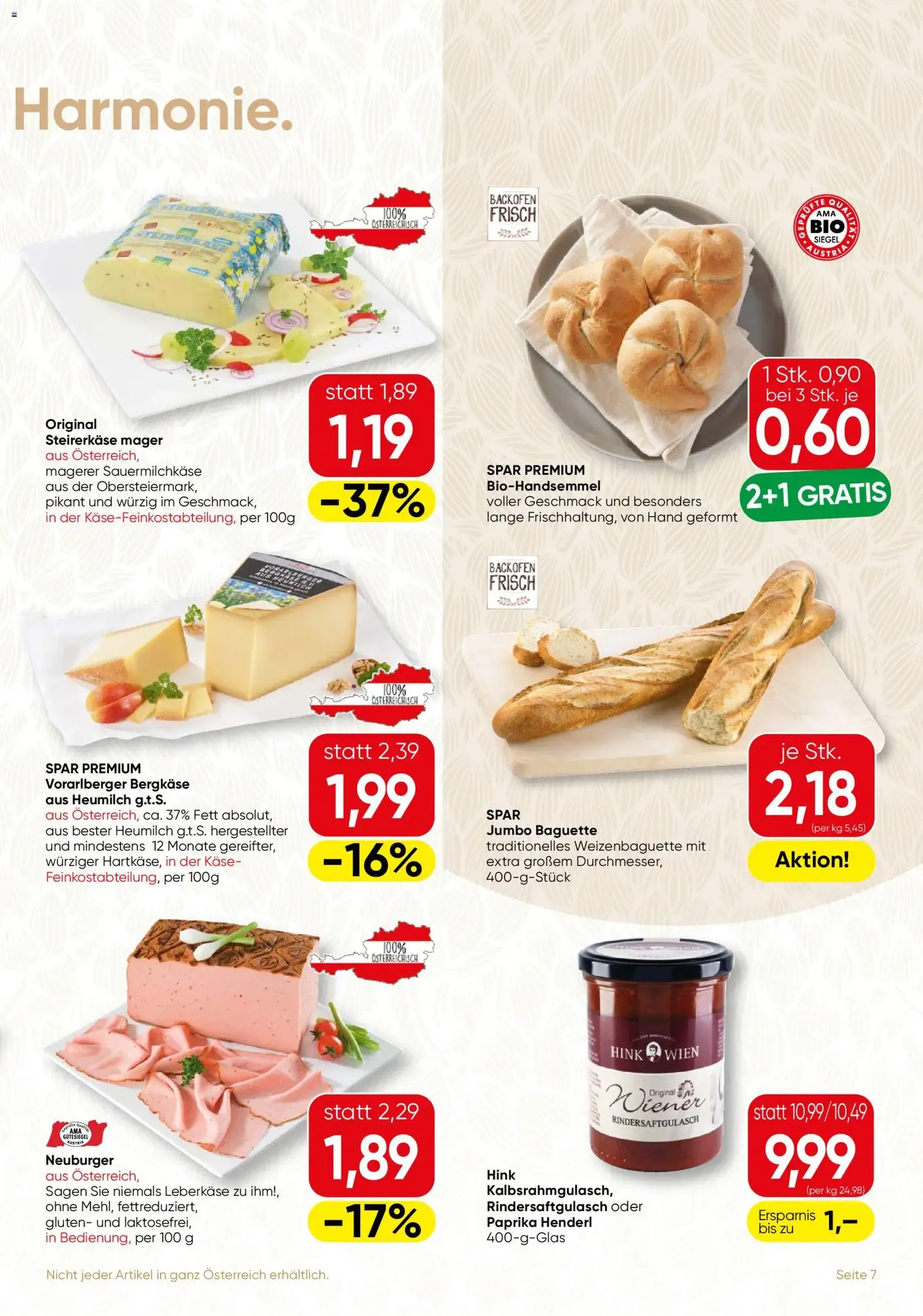 SPAR Gourmet Flugblatt - Gültiger Prospekt ab 22.10.2026, Seite 7 von insgesamt 12
