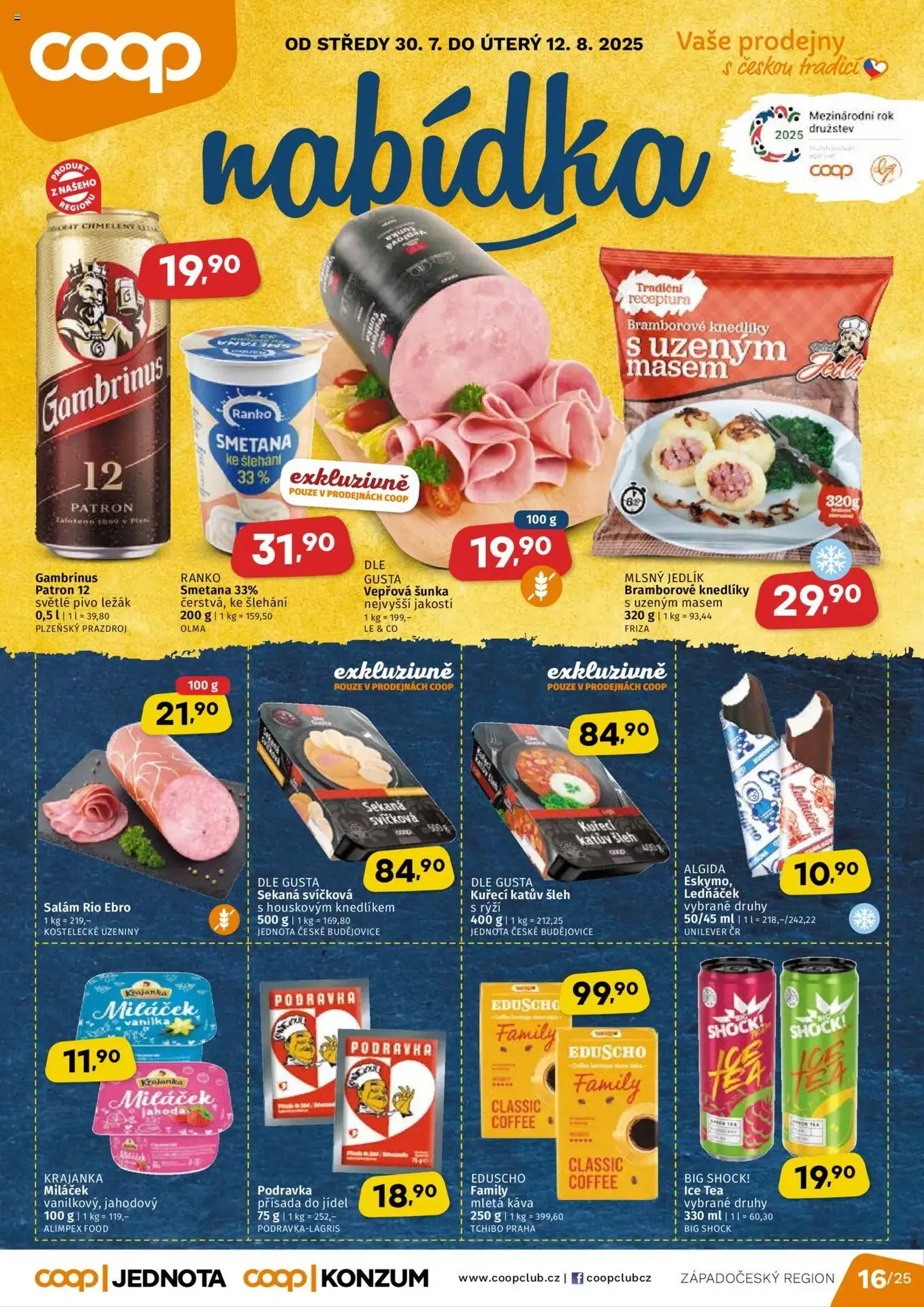 Coop leták - Západočeský region - platný leták od 30.07.2025 strana 1 z 4
