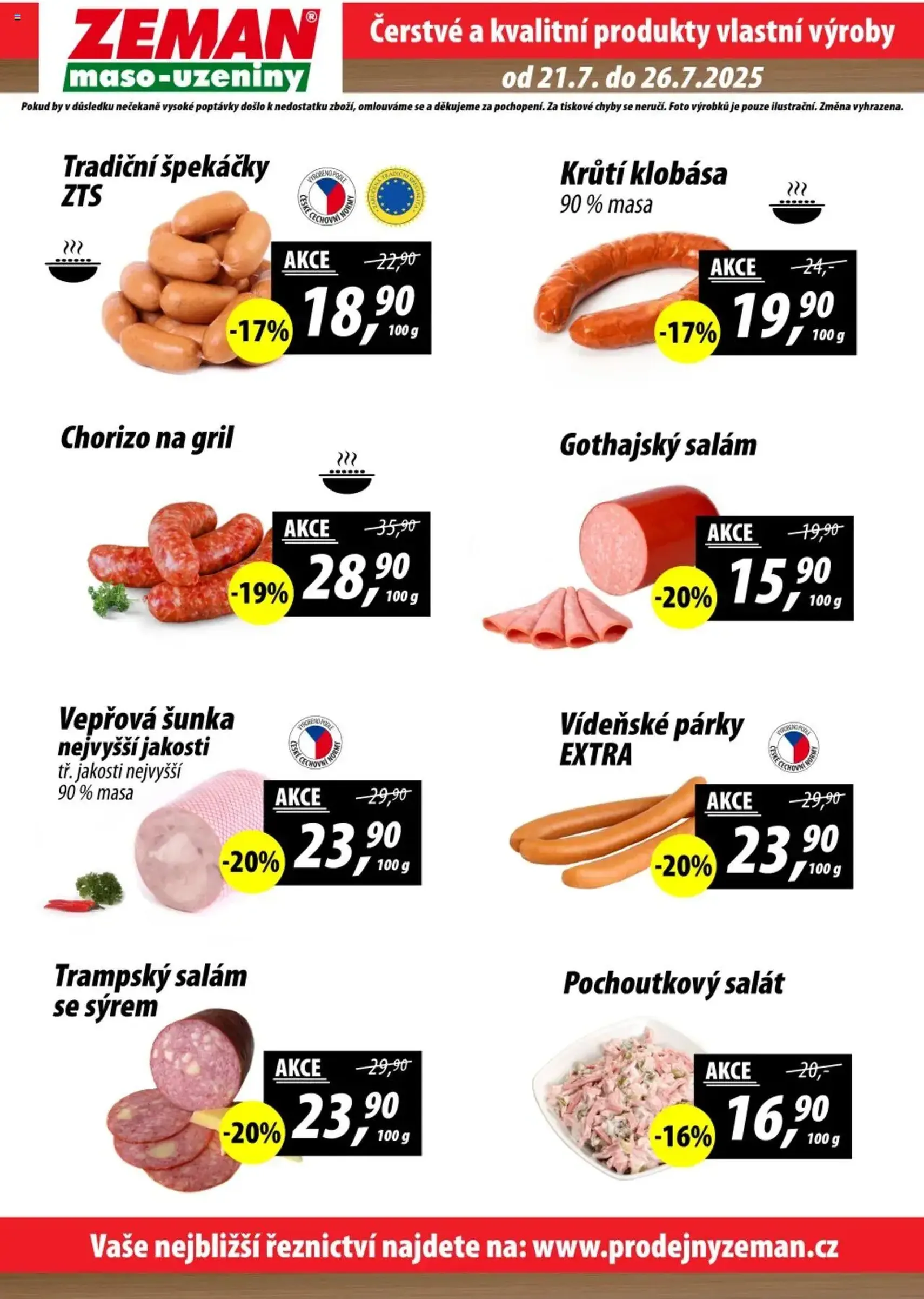 Prodejny Zeman leták - platný leták od 21.07.2025 strana 2 z 2